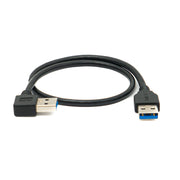 USB 3.0 Kabel Typ A Linkswinkel Stecker Zu Stecker 40 cm Schwarz SuperSpeed 5 Gbps
