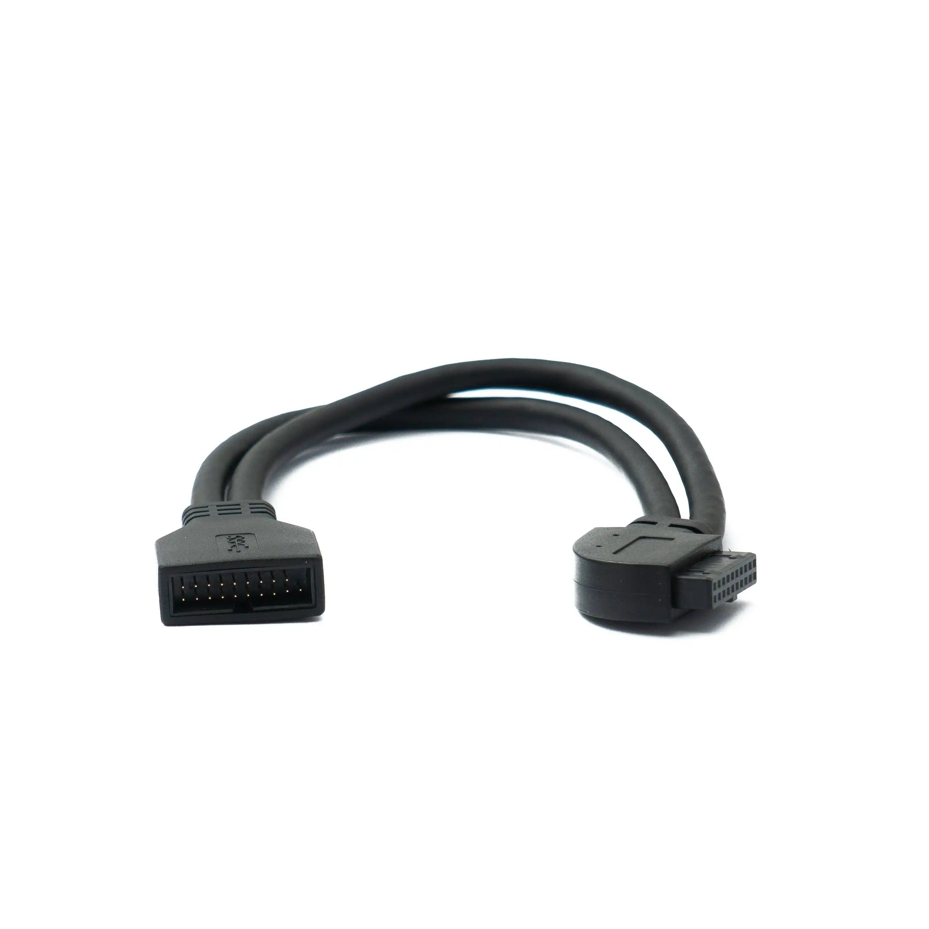 USB 3.0 Kabel Intern 19 Pin Zu 20 Pin Buchse Linker Winkel 25 cm Für Motherboard