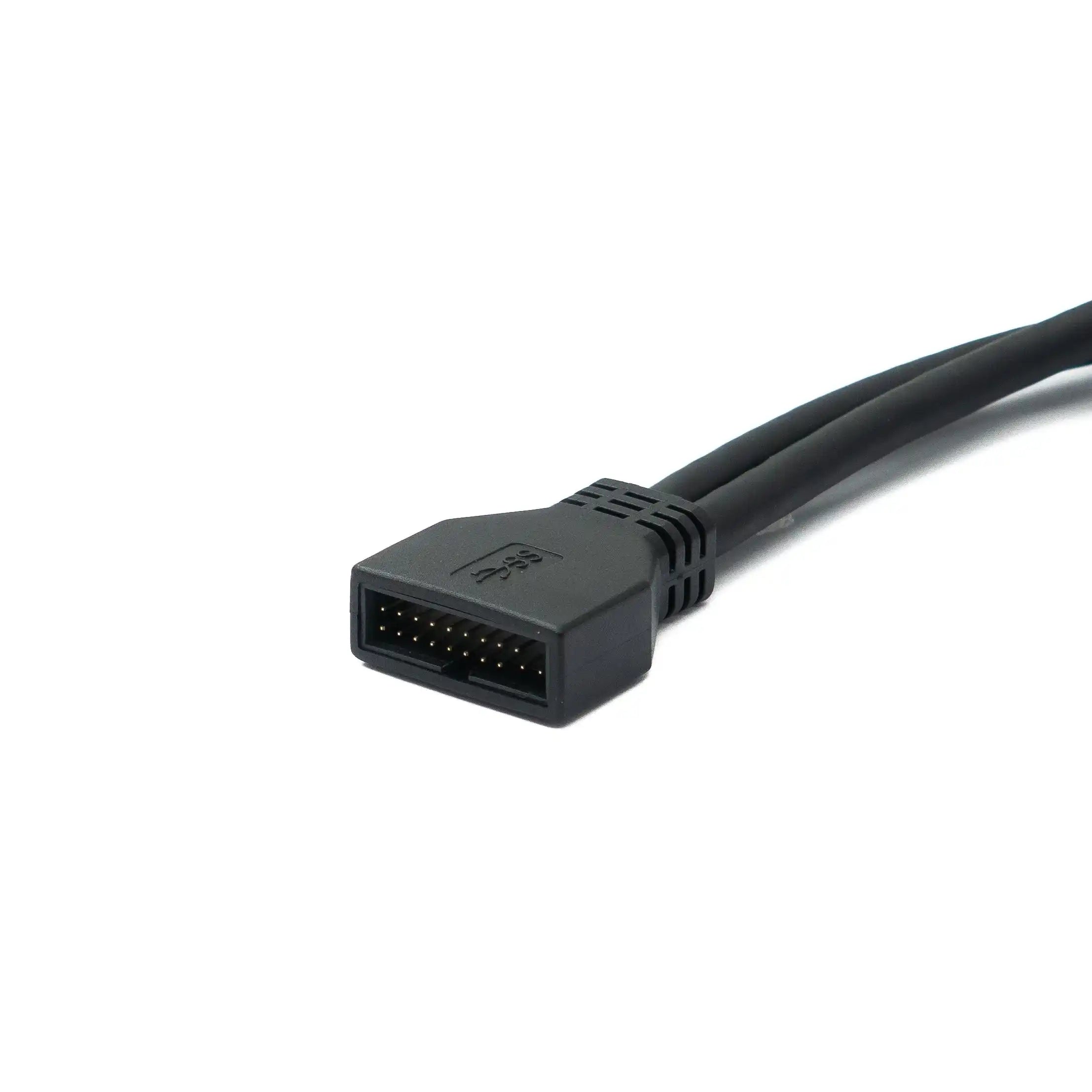 USB 3.0 Kabel Intern 19 Pin Zu 20 Pin Buchse Linker Winkel 25 cm Für Motherboard
