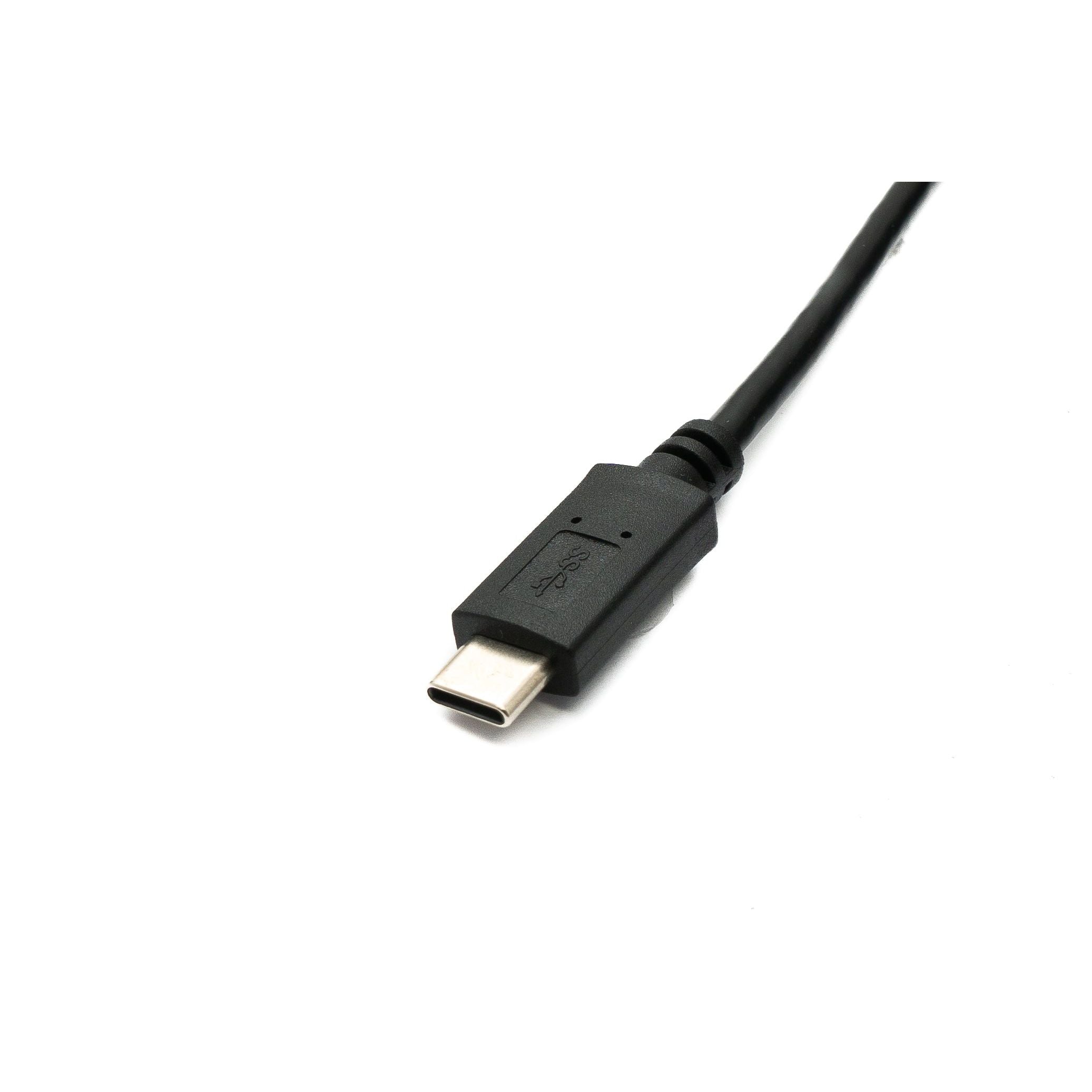 SYSTEM-S USB Micro B Zu USB Typ C 3.1 Up Angled Panel Mount Kabel 100 cm SuperSpeed 5 Gbps