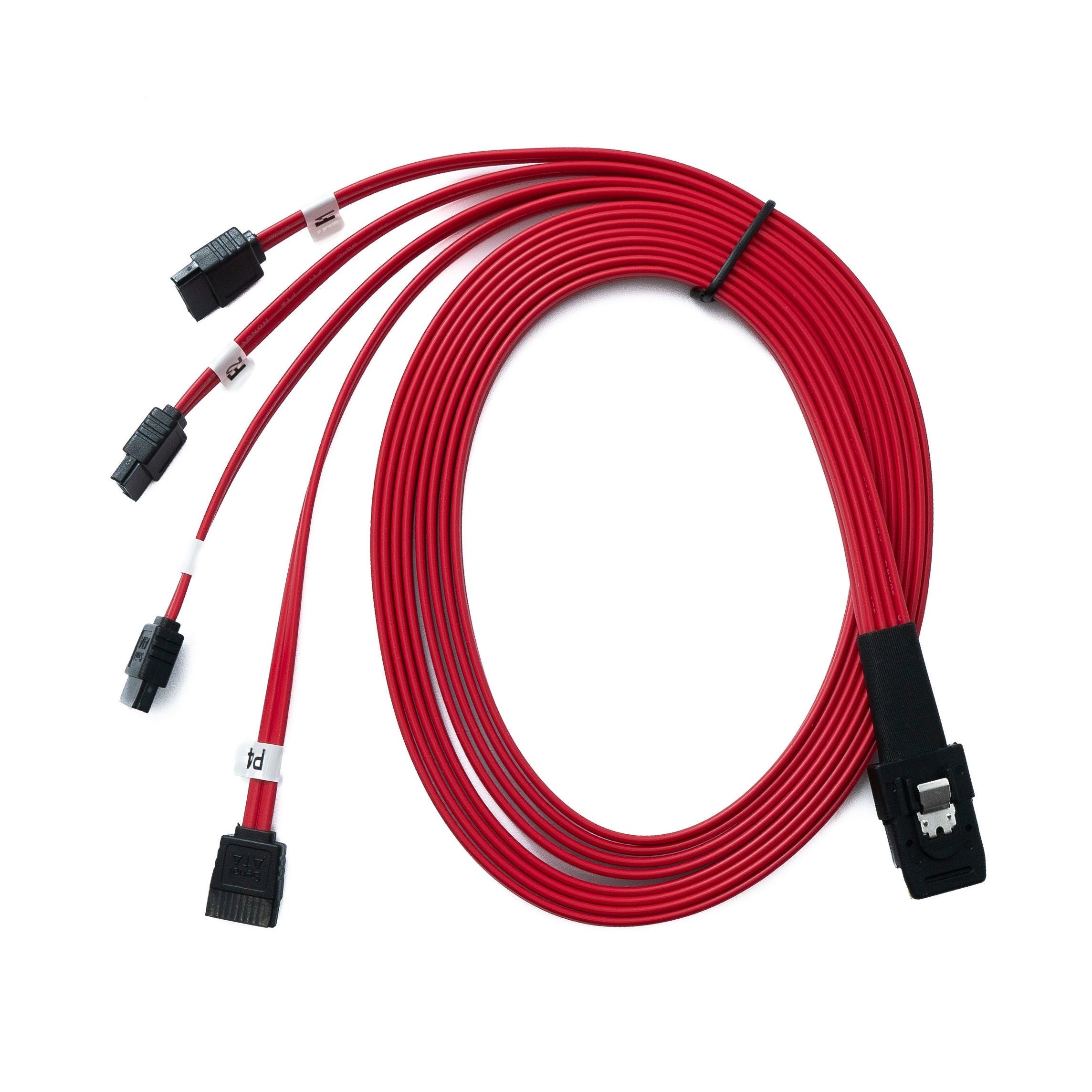 SFF-8087 Mini SAS Kabel 100 Zentimeter Zu 4x SATA 7-Pin Für RAID Festplatten Und Motherboard