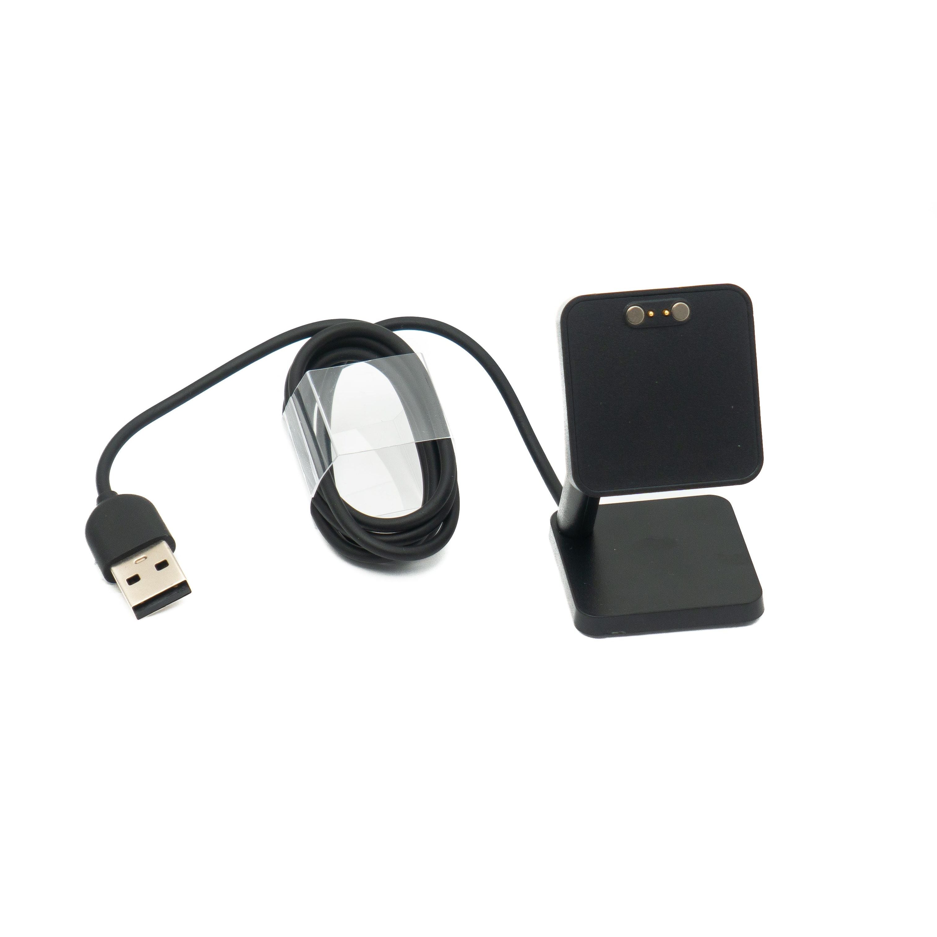 USB ZweipunktNull Ladestation Und Kabel Für QYC GTC GTS Smartwatch Magnetisch Schwarz Kompatibel 100 cm