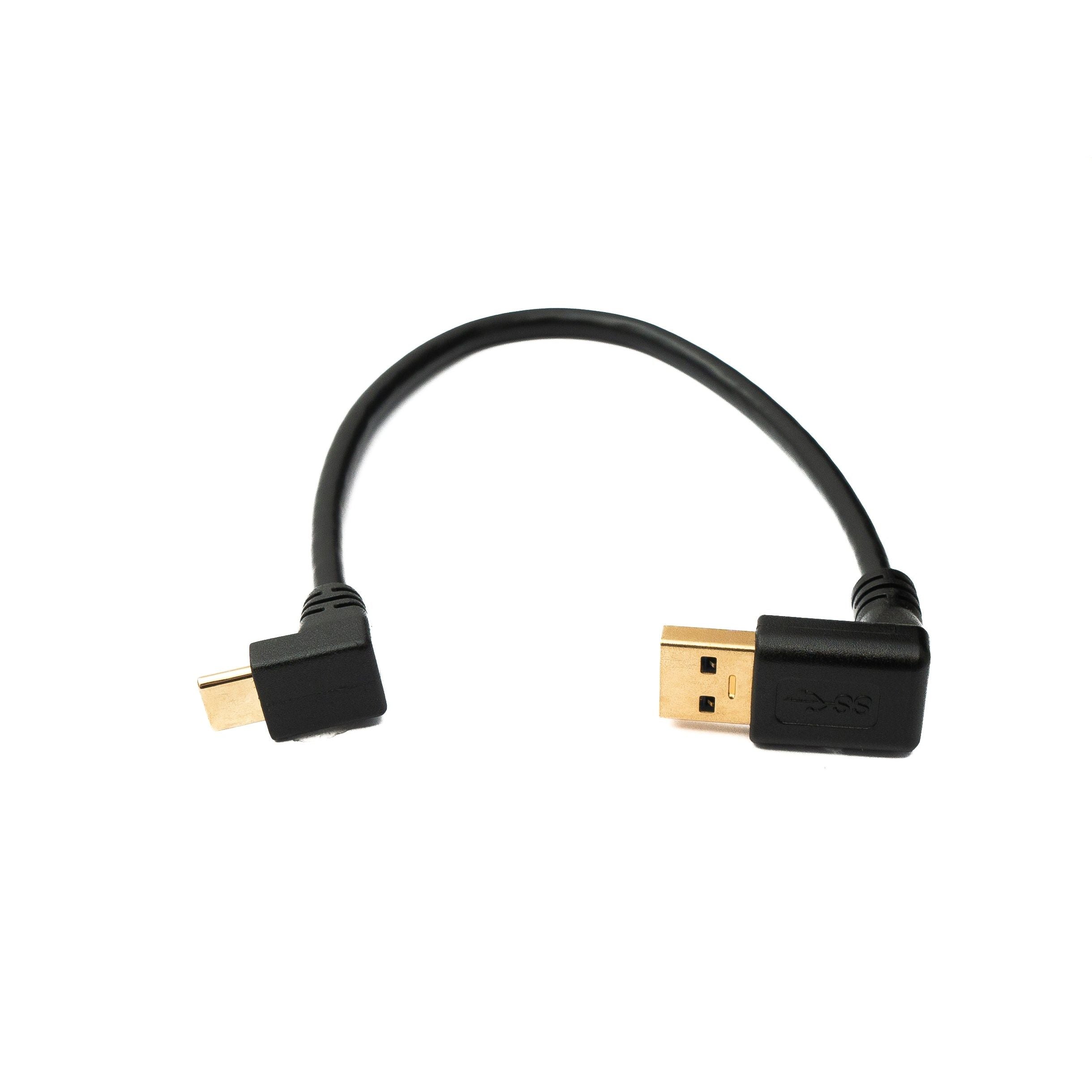 Systemhaus Zakaria USB C Zu USB A Winkelkabel Mit Auf Ab Winkelstecker 5 Gbit SuperSpeed 20 Cm