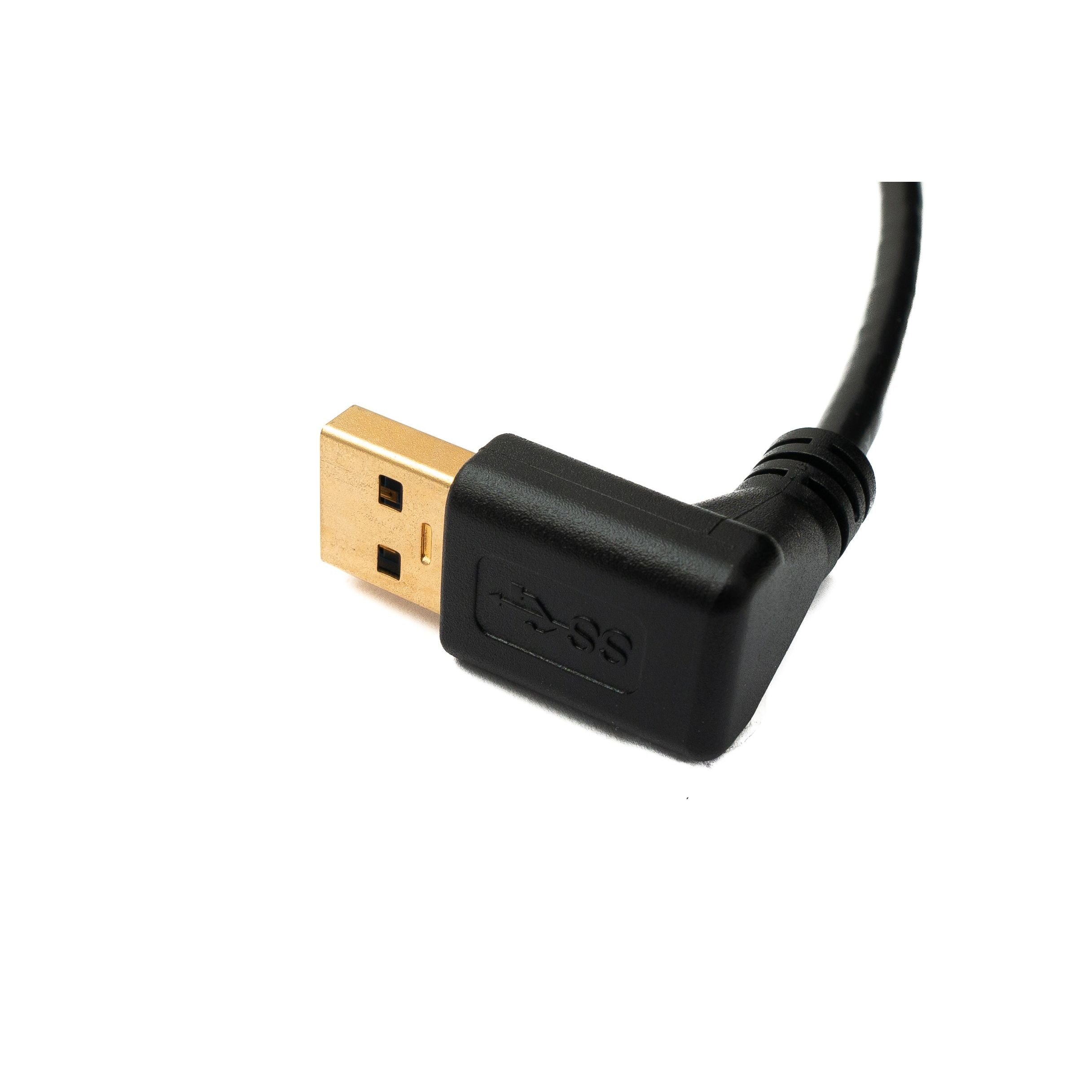 Systemhaus Zakaria USB C Zu USB A Winkelkabel Mit Auf Ab Winkelstecker 5 Gbit SuperSpeed 20 Cm
