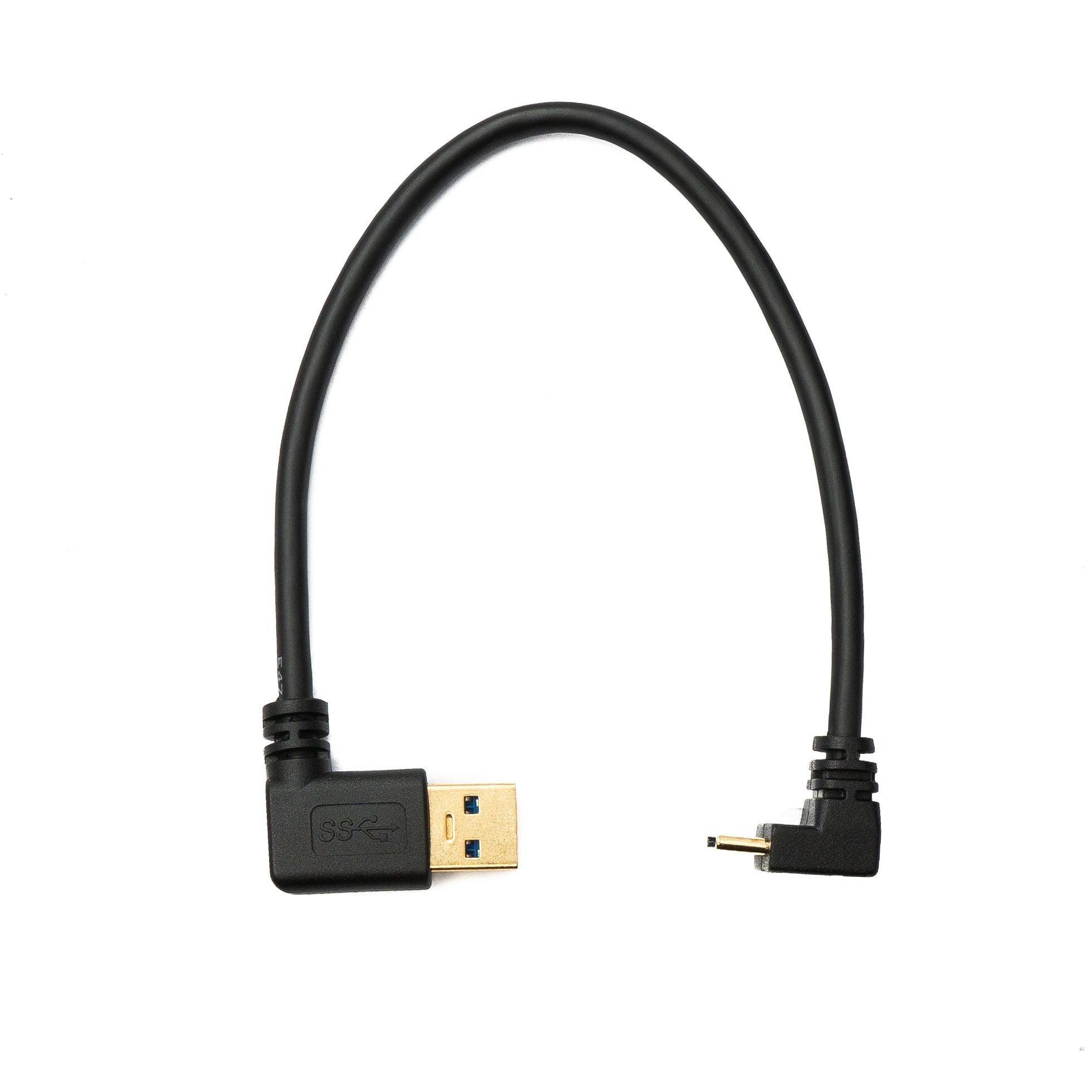 Linksgewinkelt USB C Auf USB A Kabel USB 3.1 Gen 1 Schnelle 5 Gbit/s Datenübertragung Schwarz 25 cm