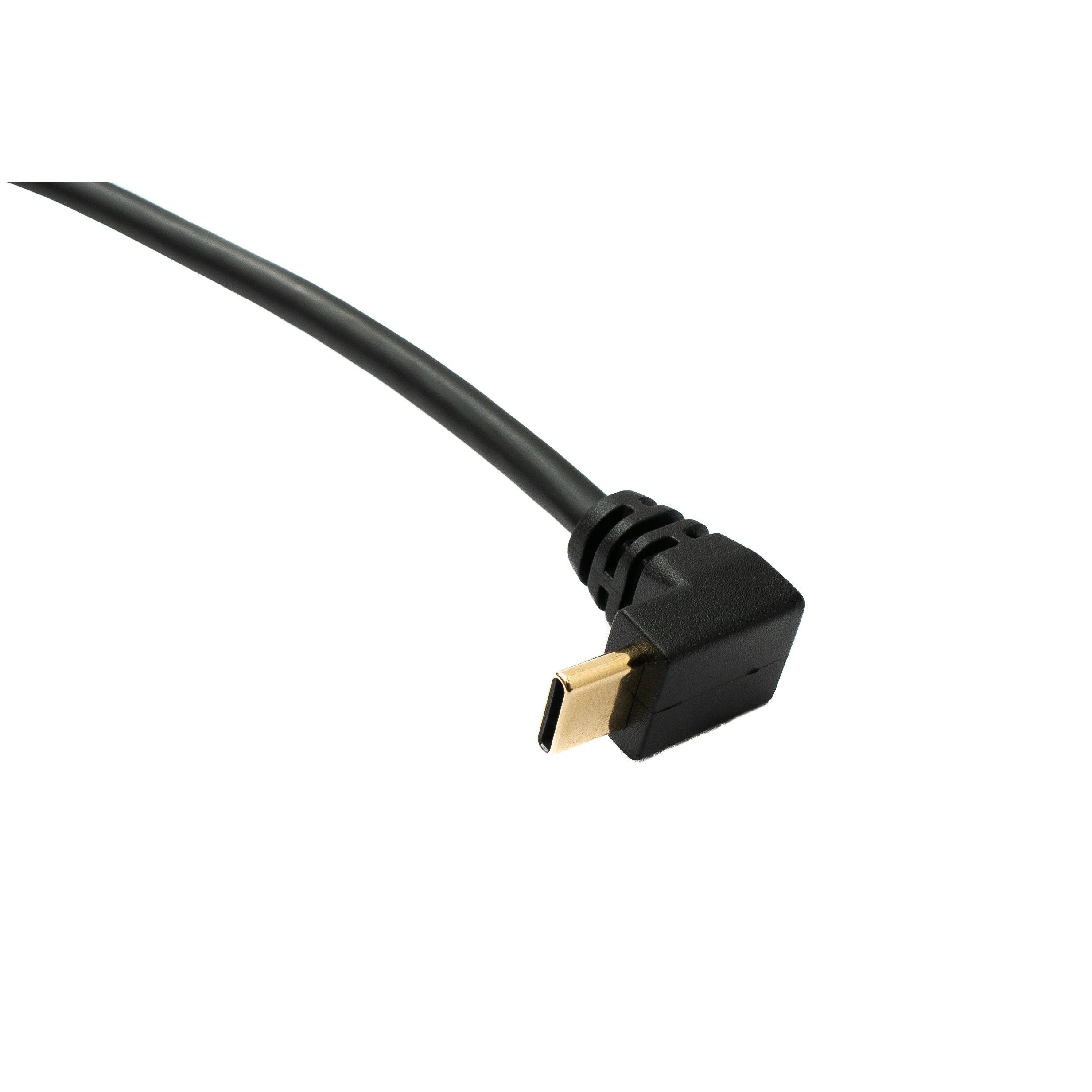 Linksgewinkelt USB C Auf USB A Kabel USB 3.1 Gen 1 Schnelle 5 Gbit/s Datenübertragung Schwarz 25 cm