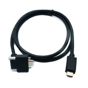 SYSTEM-S USB 3.1 Gen 2 Kabel 100 cm Typ C Stecker zu Stecker Double Screw Winkel Up Down 10 Gbit/s