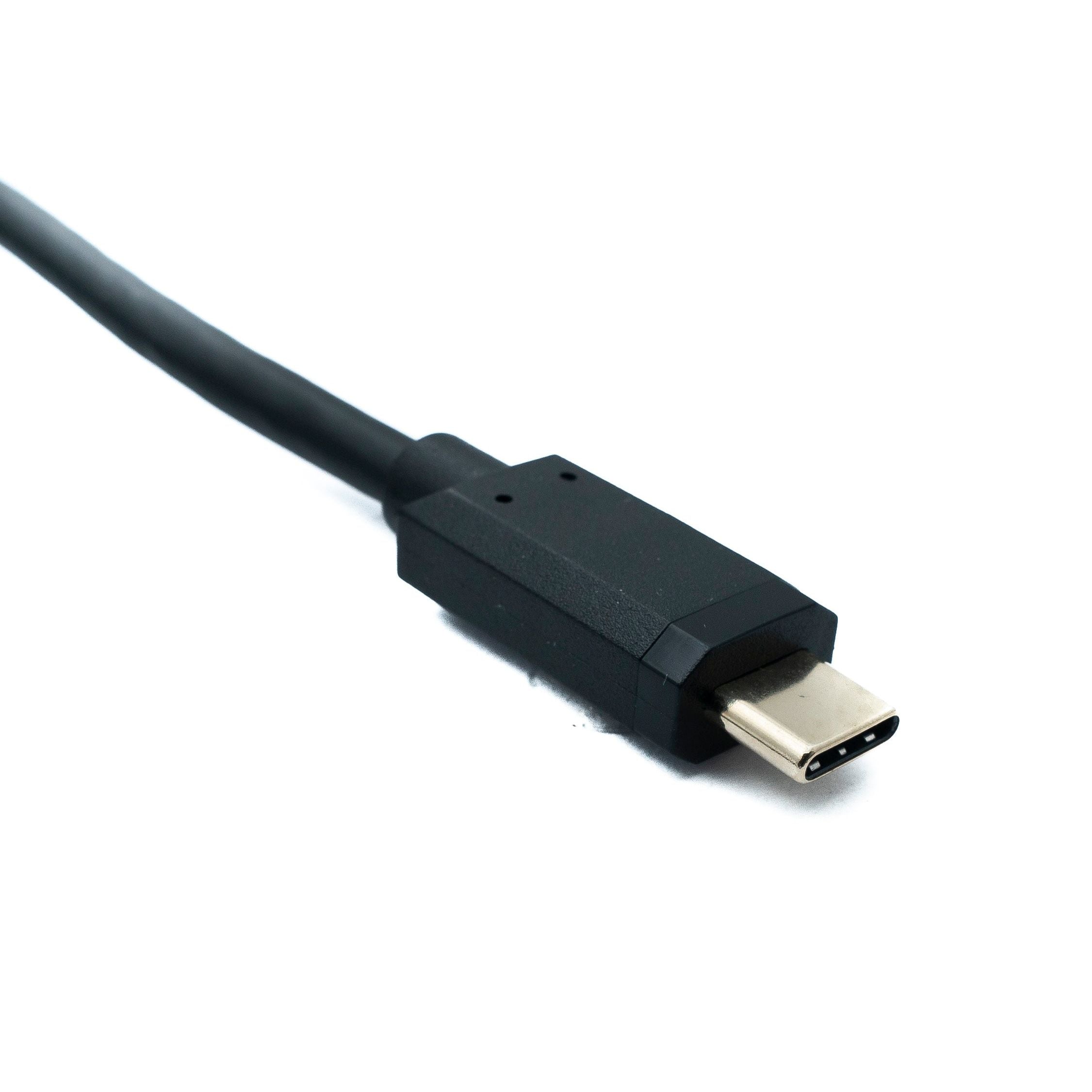 SYSTEM-S USB 3.1 Gen 2 Kabel 100 cm Typ C Stecker zu Stecker Double Screw Winkel Up Down 10 Gbit/s