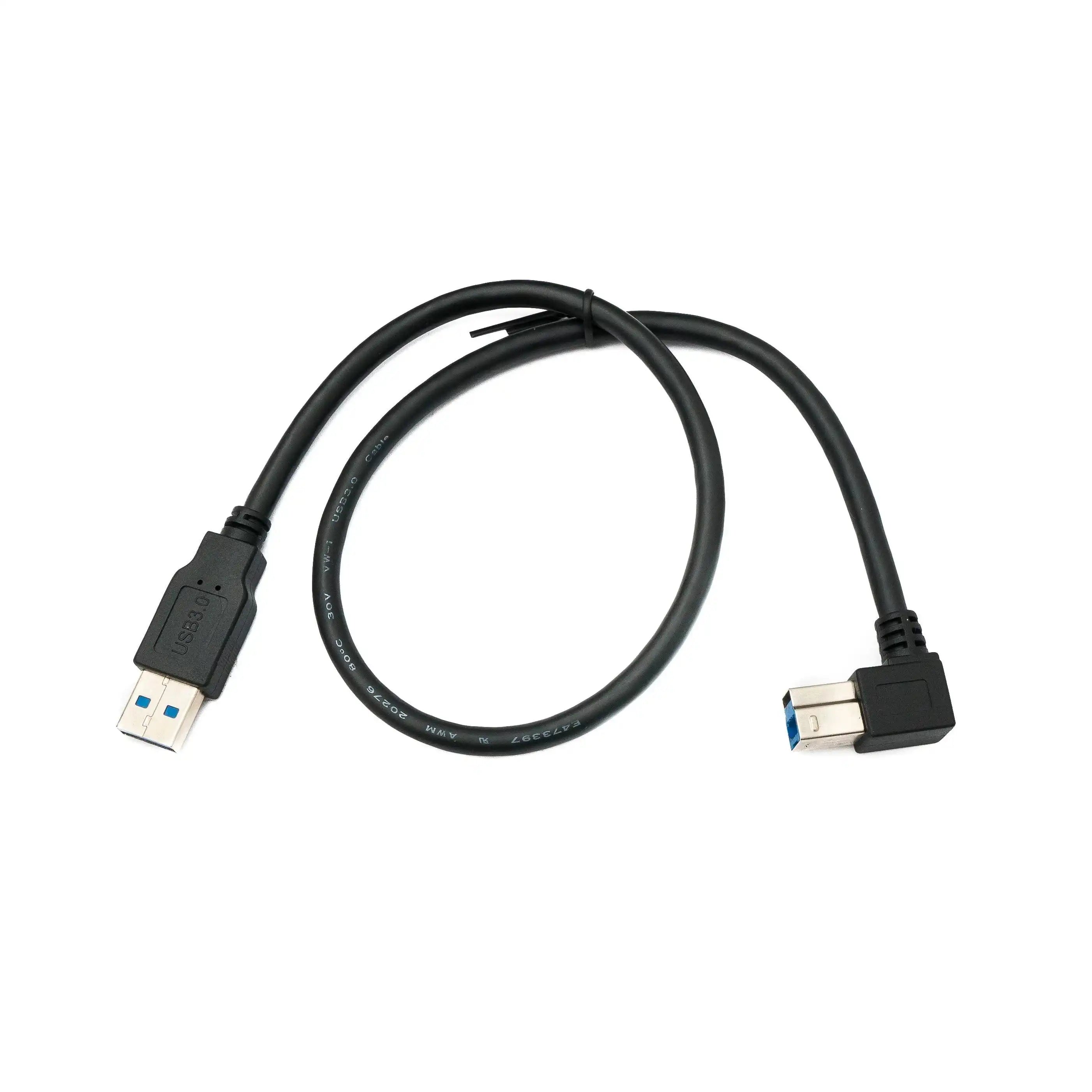 USB 3 0 Kabel Typ B Zu Typ A Winkel Down Angled 50 cm SuperSpeed 5 Gbit/s Maximale Leistung 4,5 W