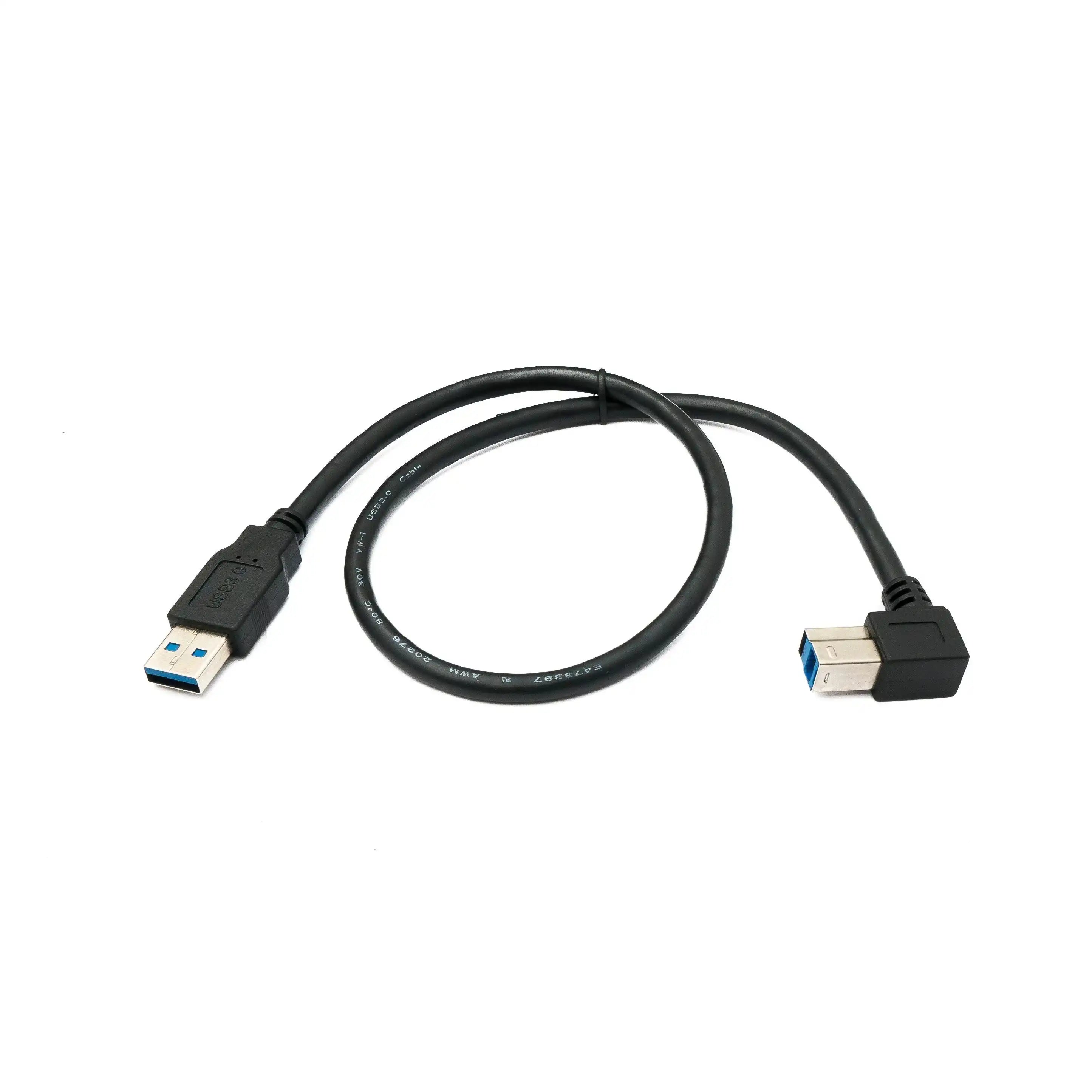 USB 3 0 Kabel Typ B Zu Typ A Winkel Down Angled 50 cm SuperSpeed 5 Gbit/s Maximale Leistung 4,5 W