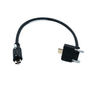 SYSTEM-S USB 3.1 Gen 2 Kabel 30 cm Typ C Stecker zu Stecker Single Double Screw Winkel Up Down 10 Gbit/s 100W