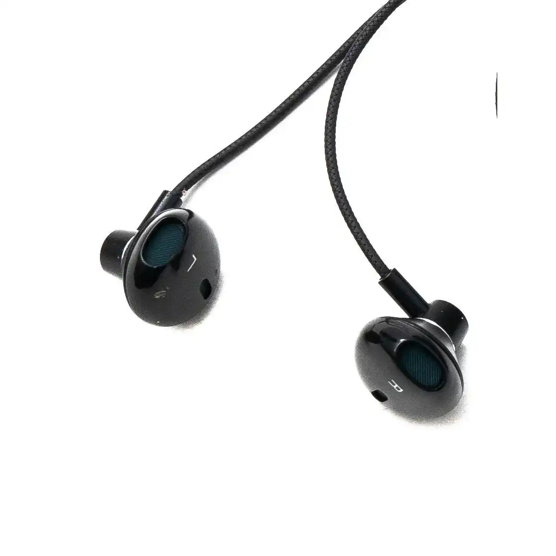 SYSTEM-S Stereo In Ear Noise Cancelling Kopfhörer 2 m USB 2.0 Lautstärkeregler Mikrofon Tasche Schwarz