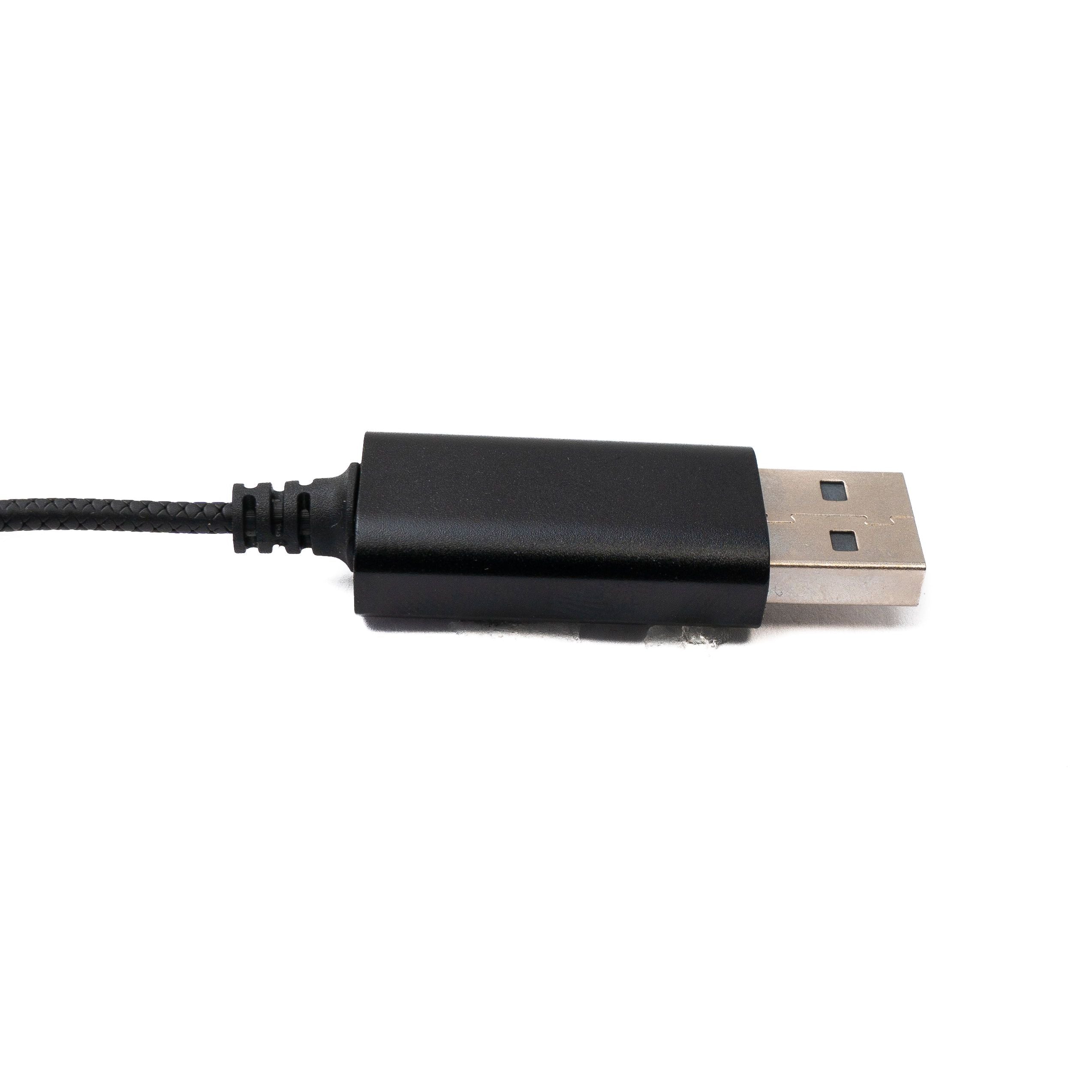 Stereo In Ear Noise Cancelling Kopfhörer USB 2.0 Mit Lautstärkeregler Und Mikrofon 2 m Kabel Grau