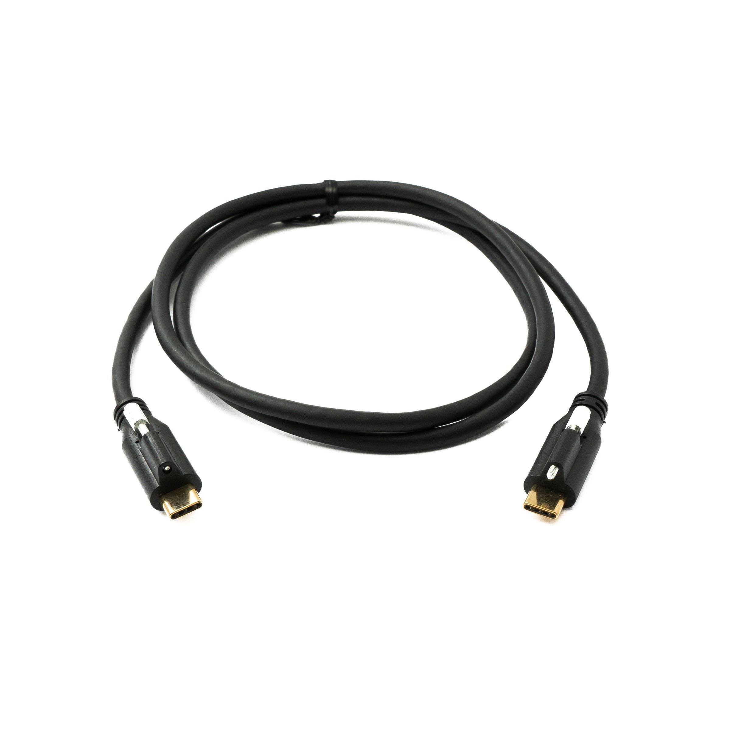 SYSTEM-S USB 3.1 Gen 2 Kabel 100 cm Typ C Stecker zu Stecker Panel Mount 10 Gbit/s 100W