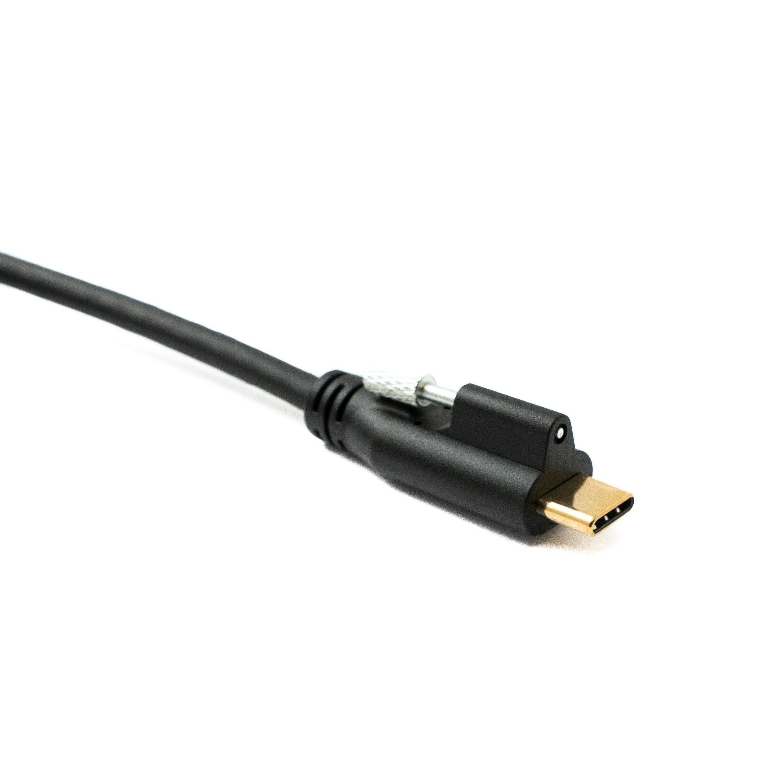 SYSTEM-S USB 3.1 Gen 2 Kabel 100 cm Typ C Stecker zu Stecker Panel Mount 10 Gbit/s 100W