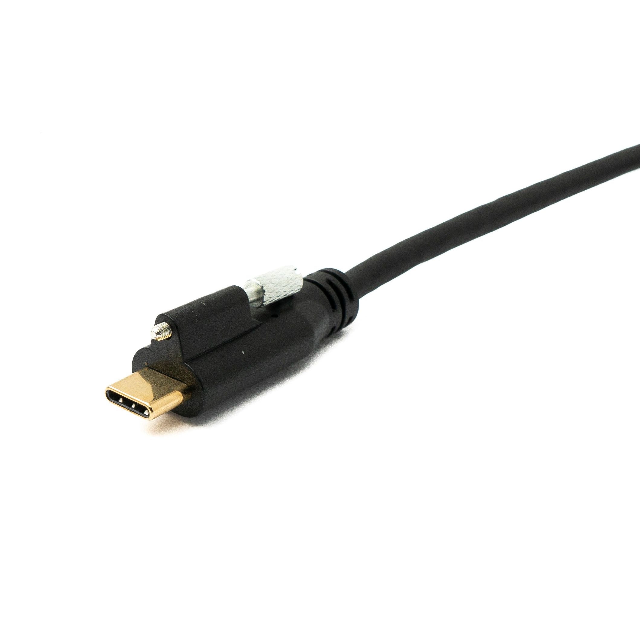 SYSTEM-S USB 3.1 Gen 2 Kabel 100 cm Typ C Stecker zu Stecker Panel Mount 10 Gbit/s 100W