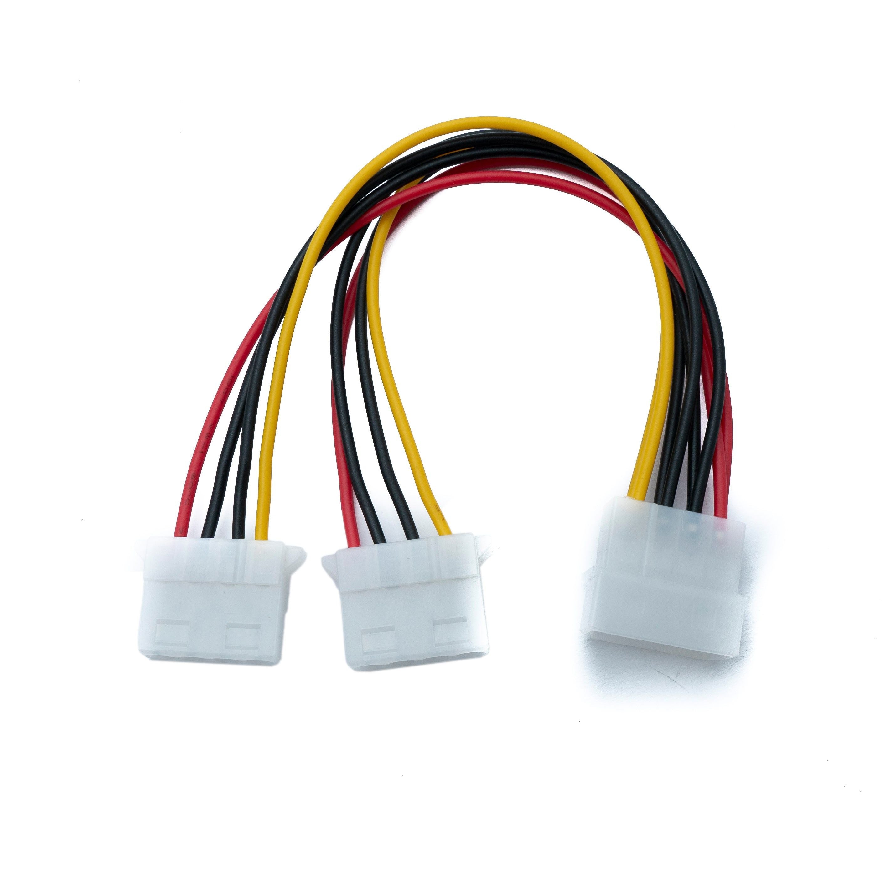 Systemhaus Zakaria Molex LP4 IDE Stromkabel 20 cm Splitter Von 1 Auf 2 Peripherieanschlüsse