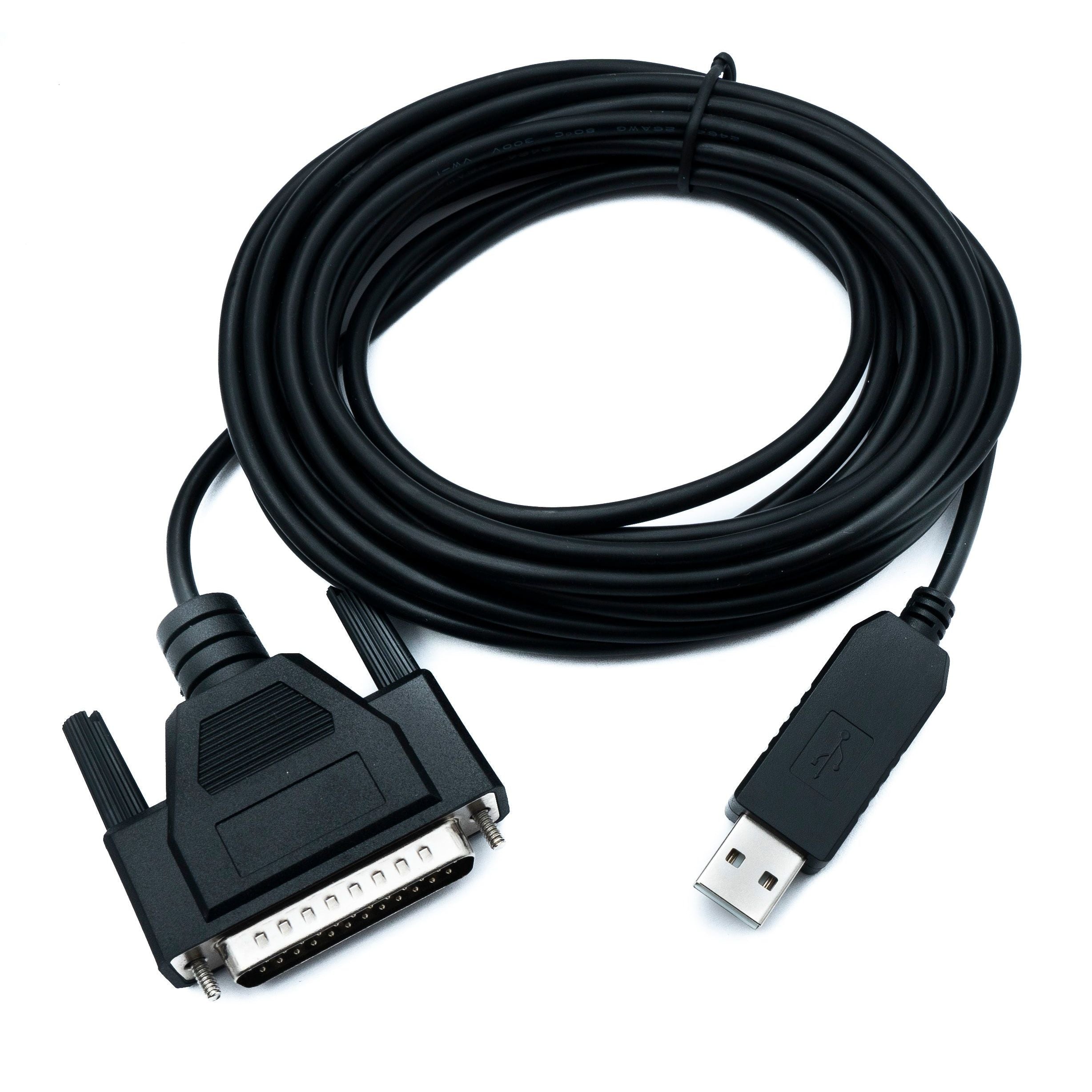 USB Zu RS232 DB25 Kabel 5 Meter USB Typ A Auf DB25 Seriell Stecker Adapterkabel Geeignet