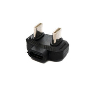 SYSTEM-S USB4 Y Adapter Typ C Stecker zu Stecker zu Buchse U Turn 180° Winkel 480Mbit/s USB 4.0