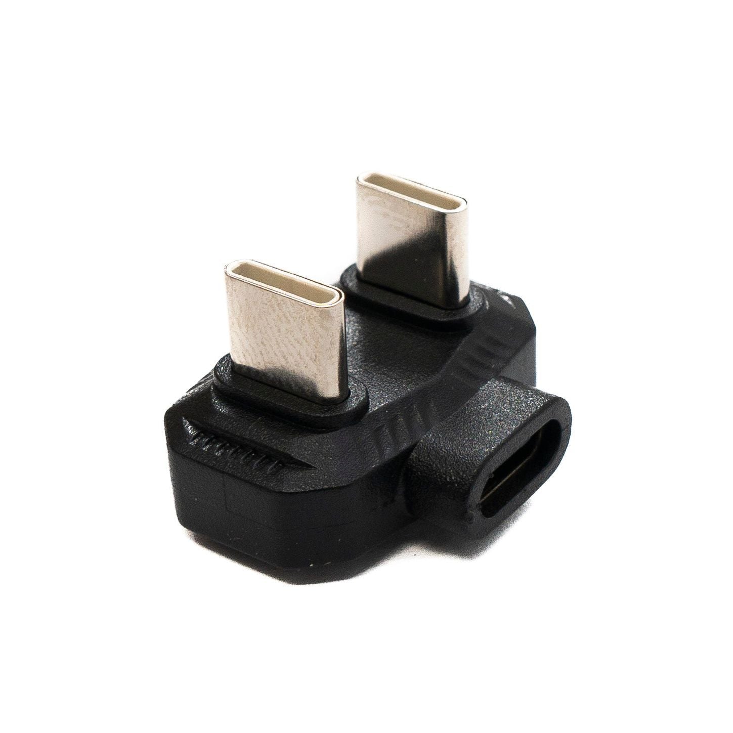 SYSTEM-S USB4 Y Adapter Typ C Stecker zu Stecker zu Buchse U Turn 180° Winkel 480Mbit/s USB 4.0