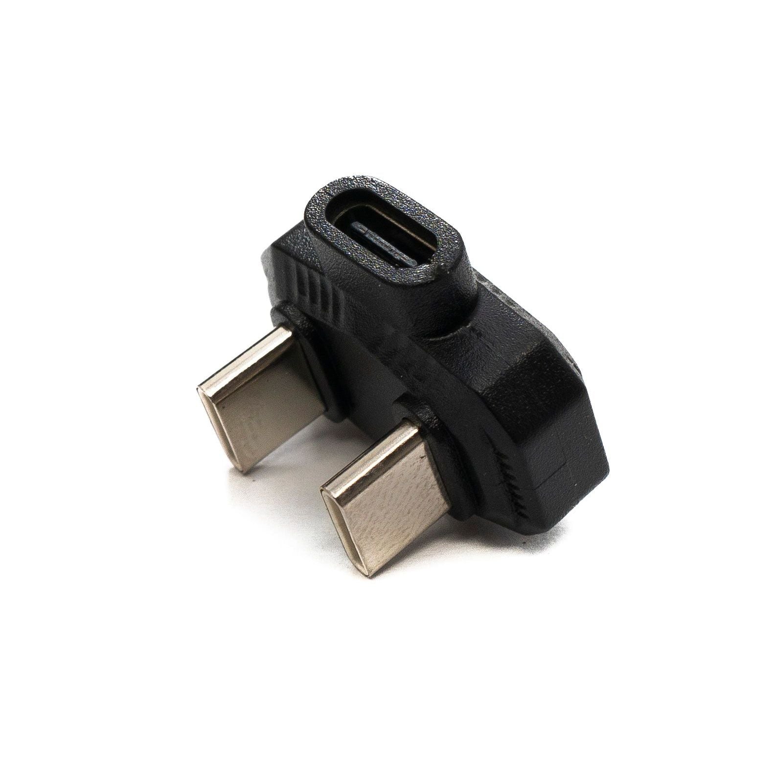 SYSTEM-S USB4 Y Adapter Typ C Stecker zu Stecker zu Buchse U Turn 180° Winkel 480Mbit/s USB 4.0