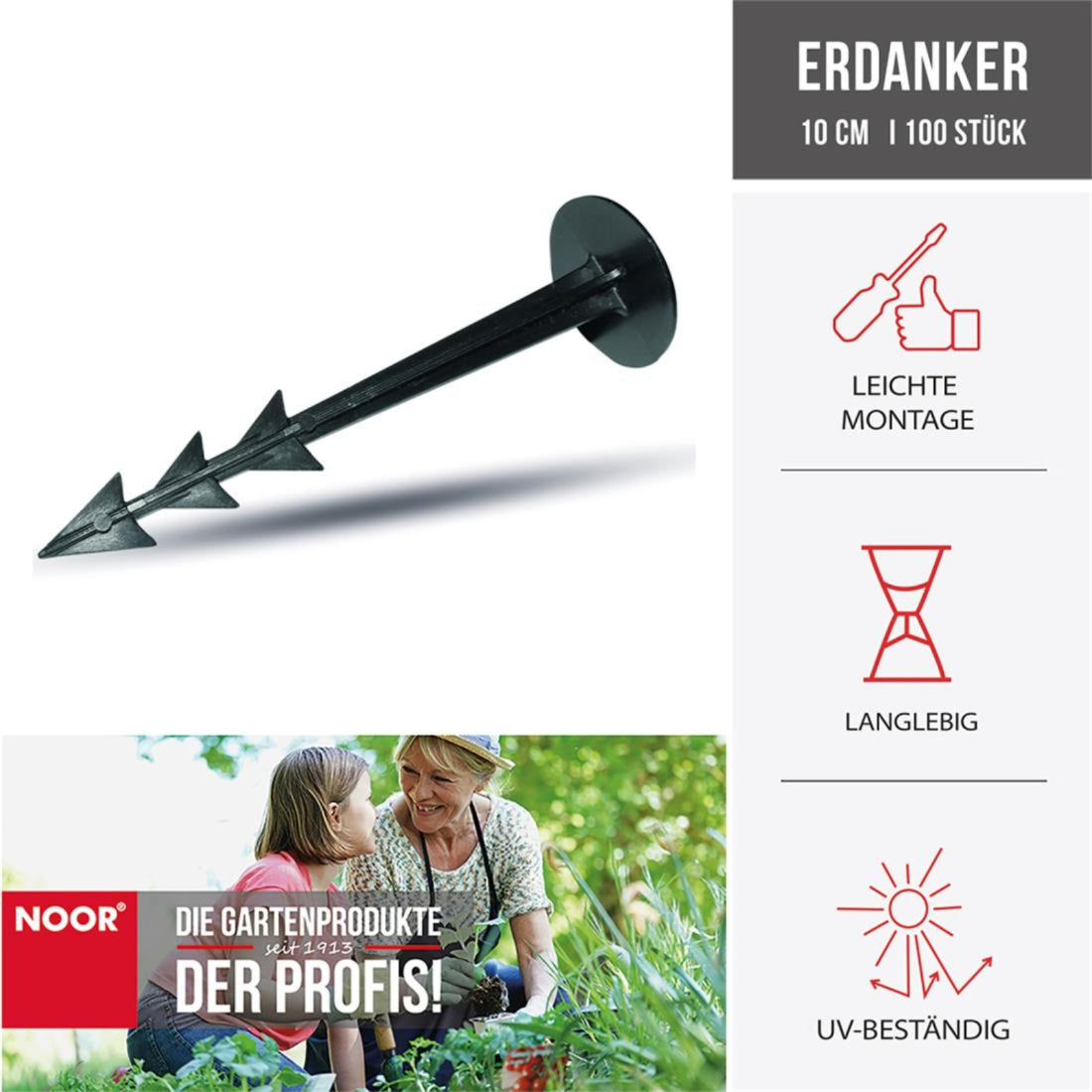 Erdanker Bodenvlies - 10 cm - 100er Set