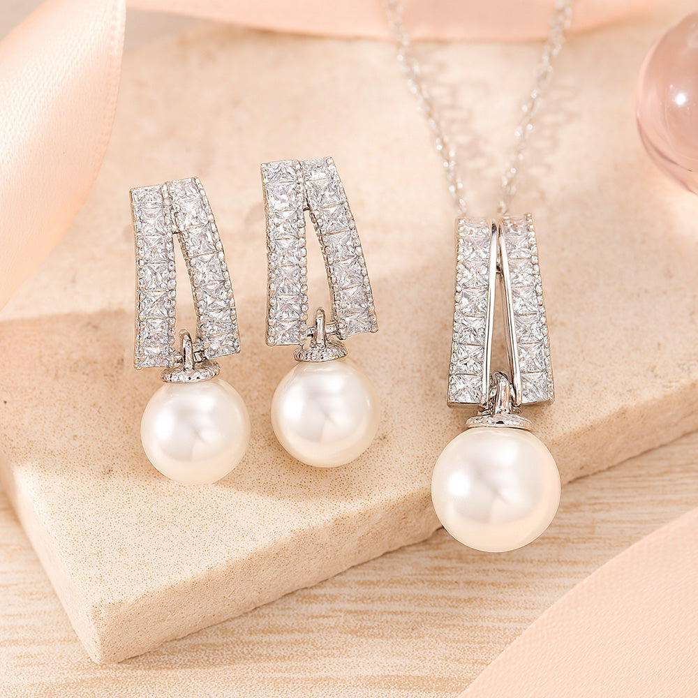 Schmuck Set aus 925er Sterling Silber, Glitter Pearls