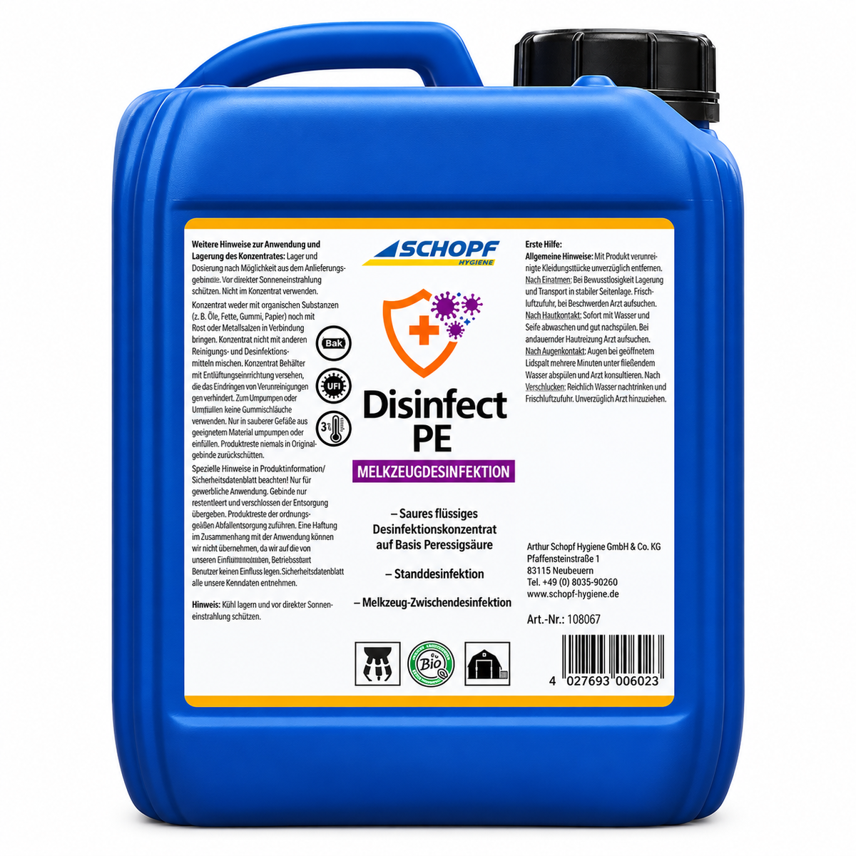 Schopf Disinfect PE Desinfektionsmittel auf Basis Peressigsäure 23 kg