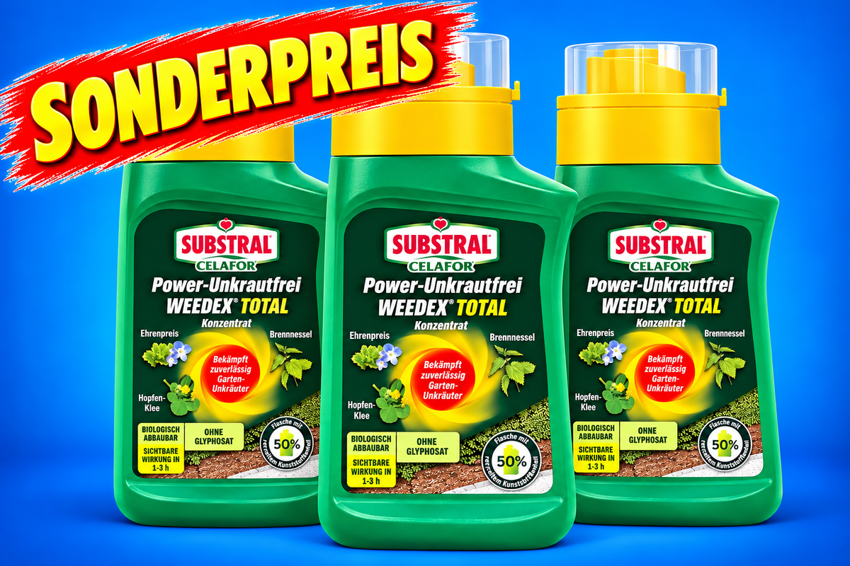 Substral Power Unkrautfrei Weedex Total Konzentrat 380 ml Unkrautvernichter 3 x 380 ml