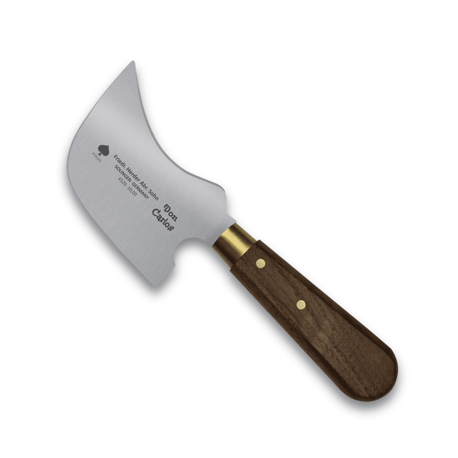 Viertelmondmesser Sattlermesser Walnuss Griff Sichelklinge Carbonstahl C75 Hochfest Leder Sattler Bodenlegerarbeiten