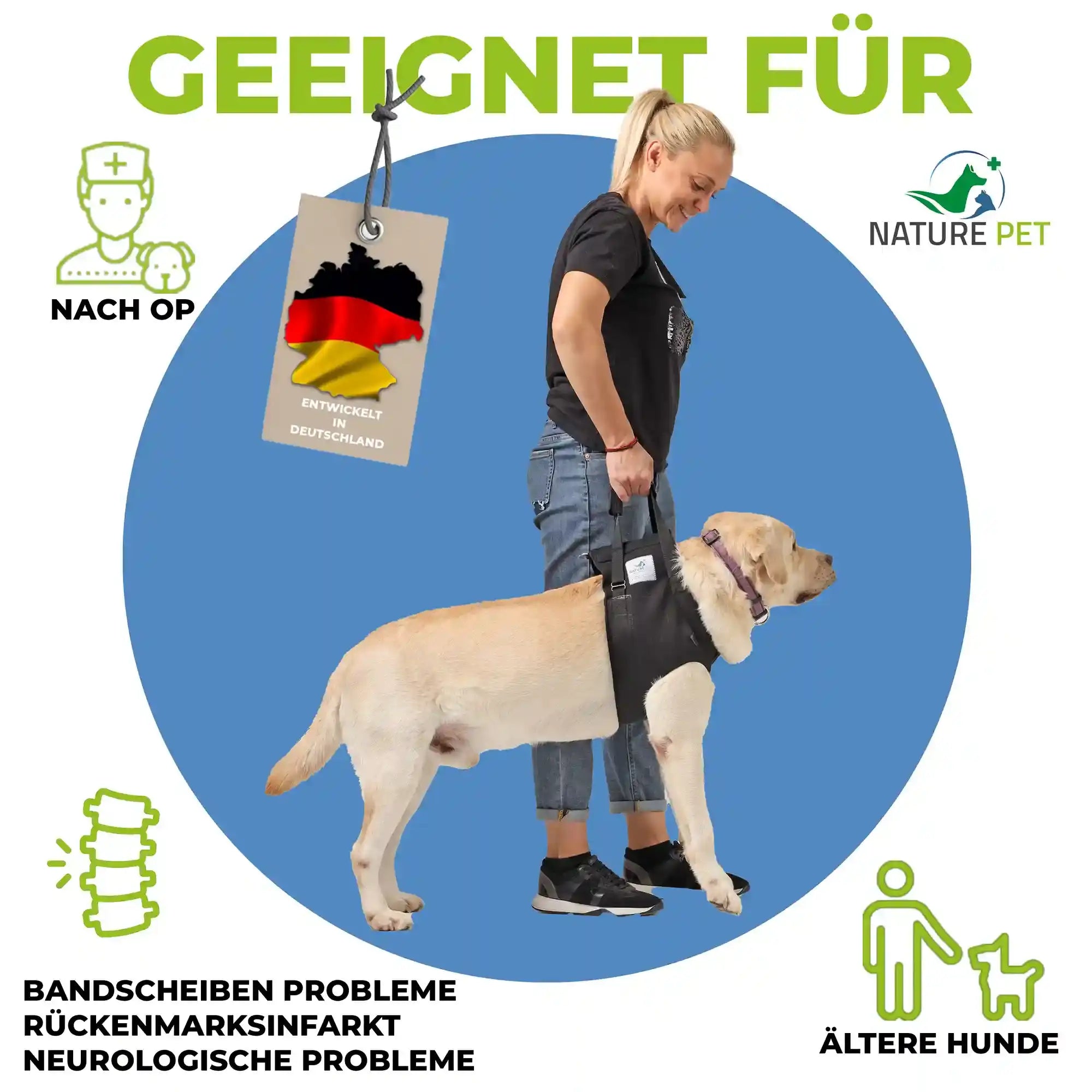 Vordere Tragehilfe für Hunde by Nature Pet
