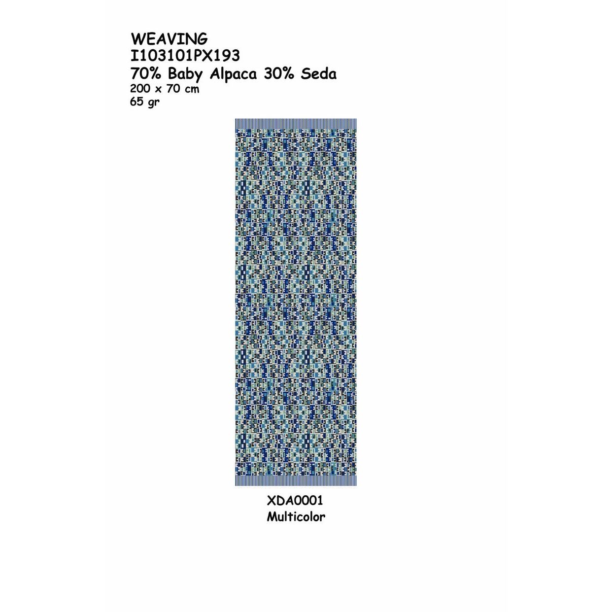 Kuna - Alpaka Webschal - Weaving – 70 % Baby‑Alpaka & 30 % Seide