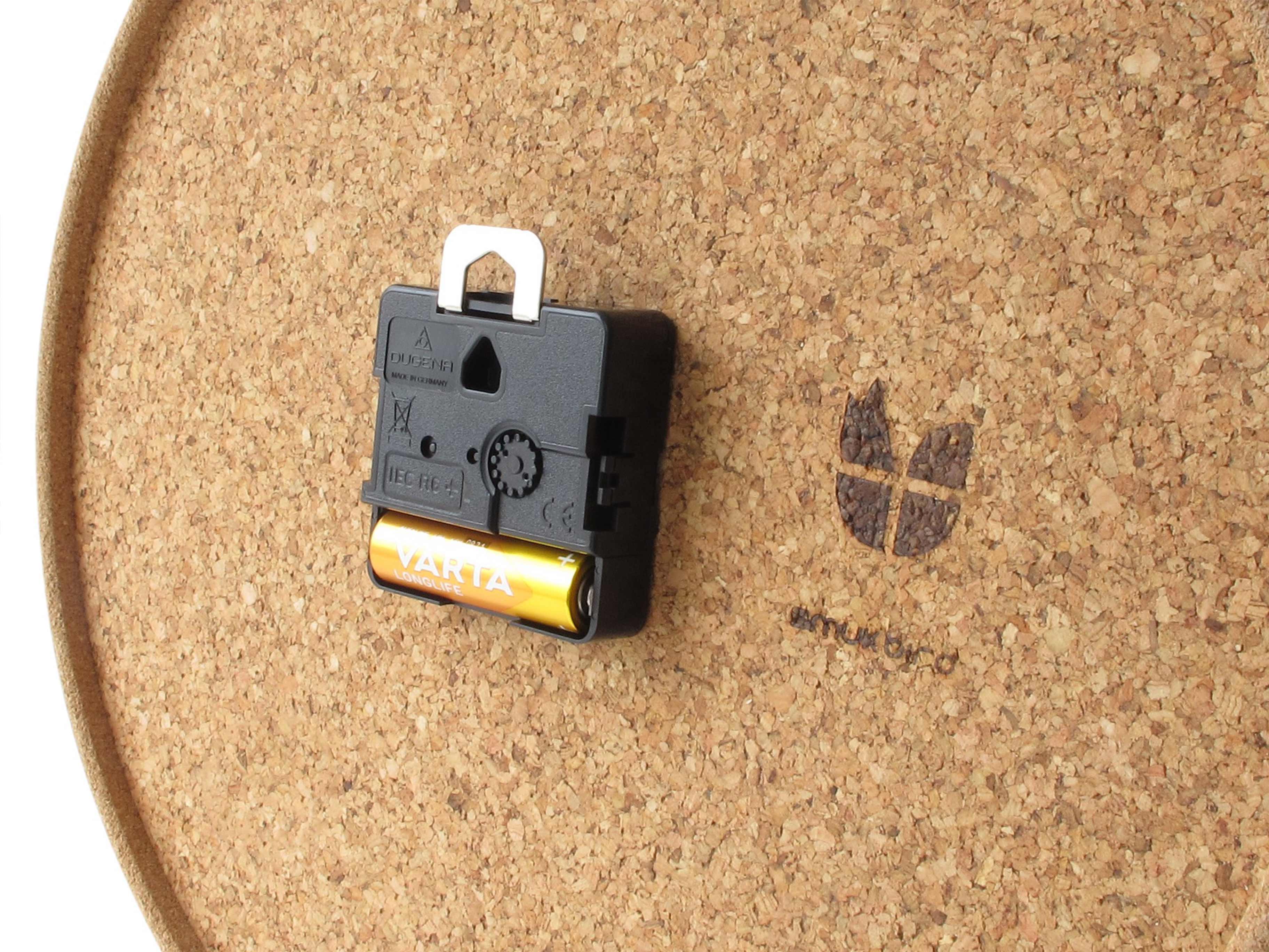 Wanduhr Wabi Sabi Denim rund 30 cm | Denim - Gold | Design: Nagoya