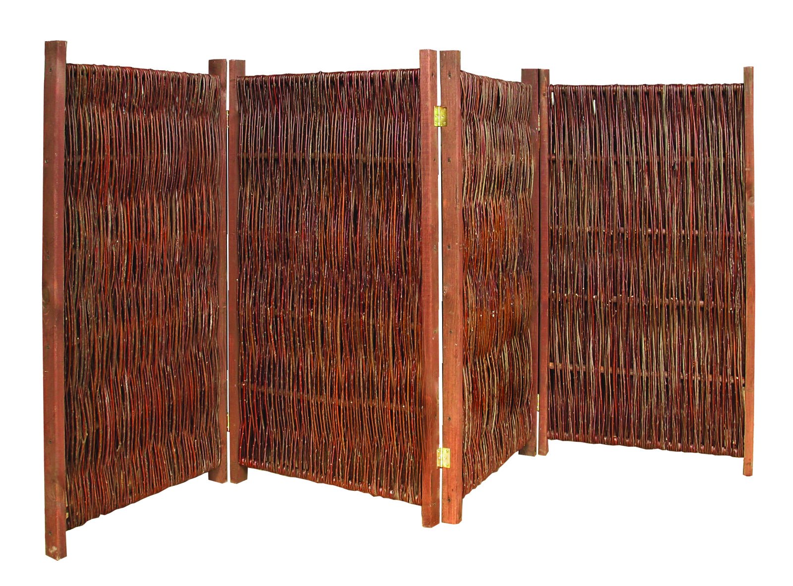 Weiden-Paravent - 4-teiliger Sichtschutz für Zuhause und Garten