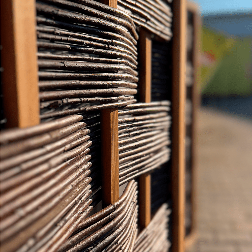 Weiden-Paravent Deluxe - 3-teiliger Premium-Sichtschutz