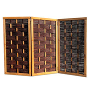 Weiden-Paravent Deluxe - 3-teiliger Premium-Sichtschutz