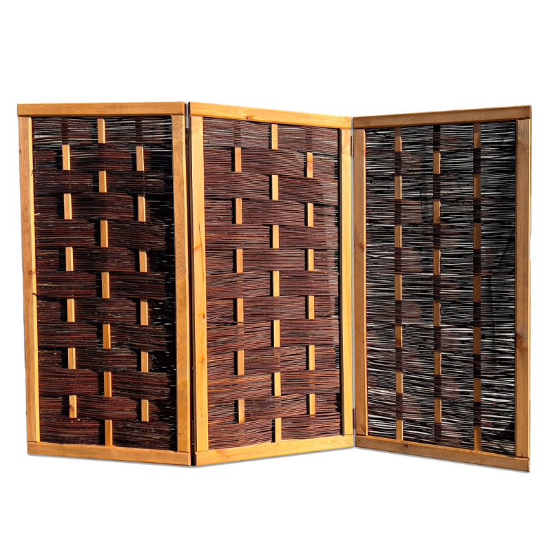 Weiden-Paravent Deluxe - 3-teiliger Premium-Sichtschutz