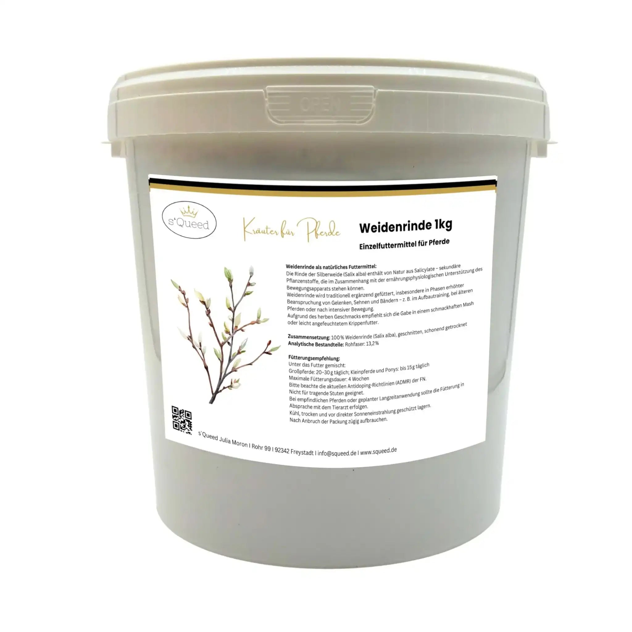 Weidenrinde Pferd Geschnitten 1Kg Natürliche Unterstützung Für Gelenke Sehnen Und Bänder Bewegungsapparat by s`Queed