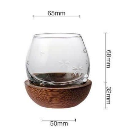 Whiskyglas Shaker Mit Holzuntersetzer 340ml Kristallglas Für Exzellenten Whiskygenuss