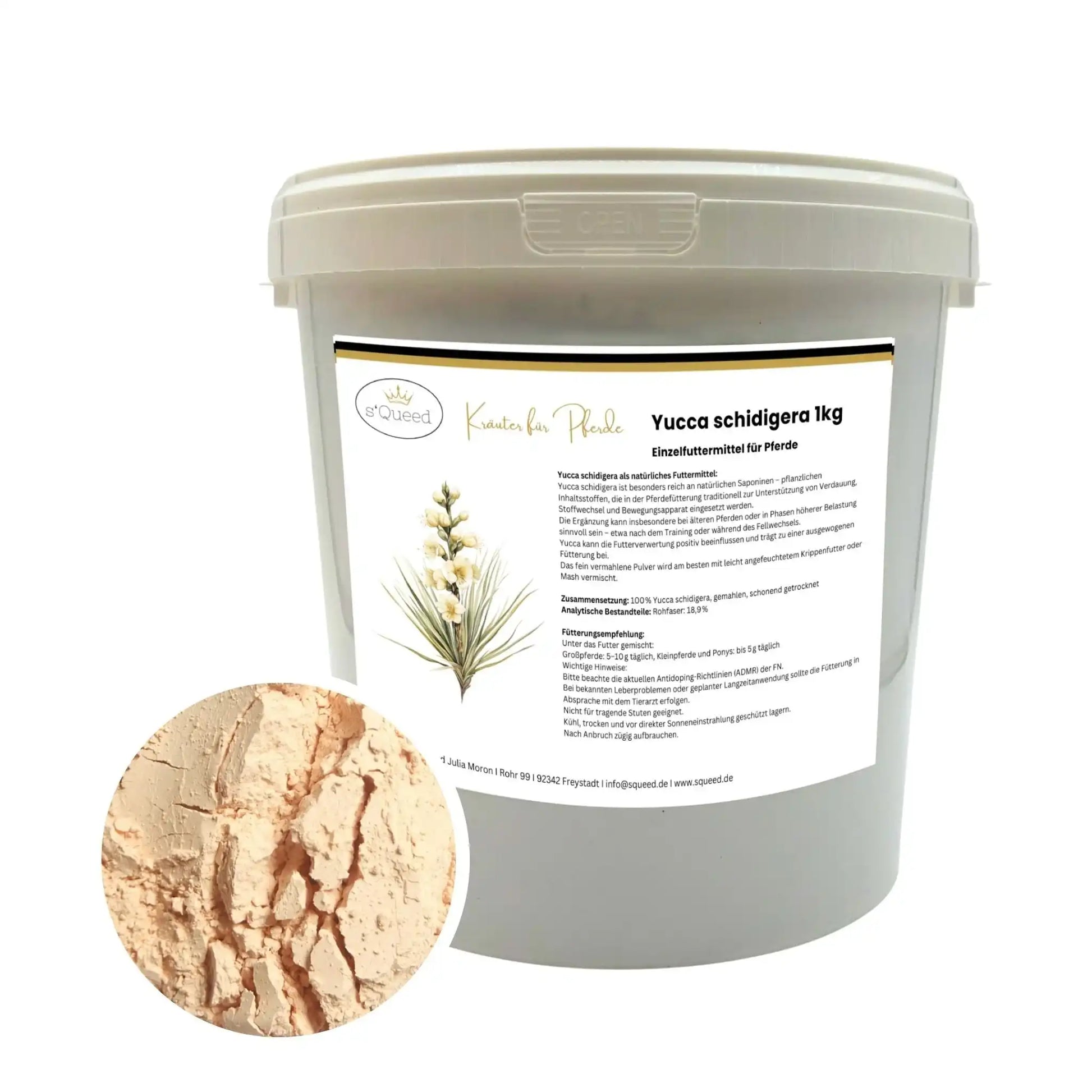 Yucca Schidigera Pulver Für Pferde 1 Kilogramm Einzelfuttermittel Zur Unterstützung Von Gelenken Verdauung Stoffwechsel by s`Queed
