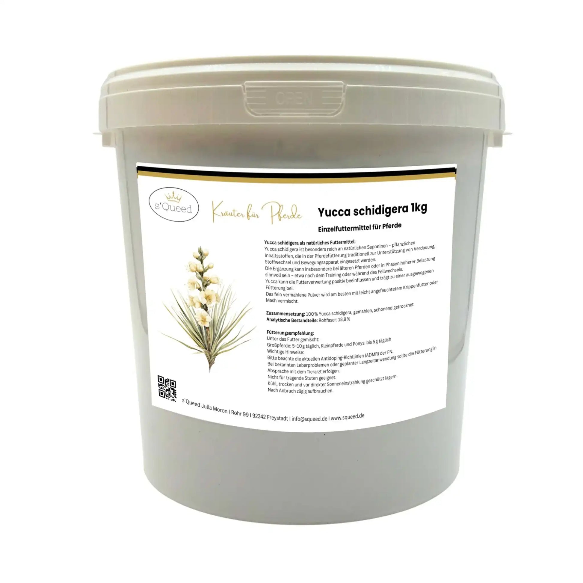 Yucca Schidigera Pulver Für Pferde 1 Kilogramm Einzelfuttermittel Zur Unterstützung Von Gelenken Verdauung Stoffwechsel by s`Queed