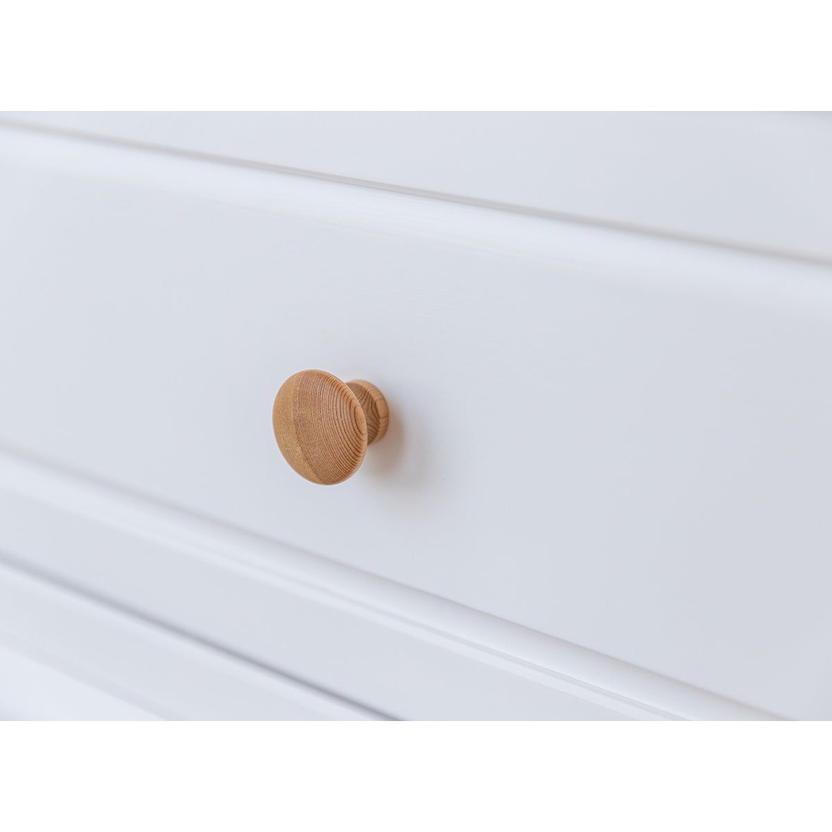 Milano Elite Massivholz Kiefer Kommode 3.3 | Farbe Weiß/Kiefer