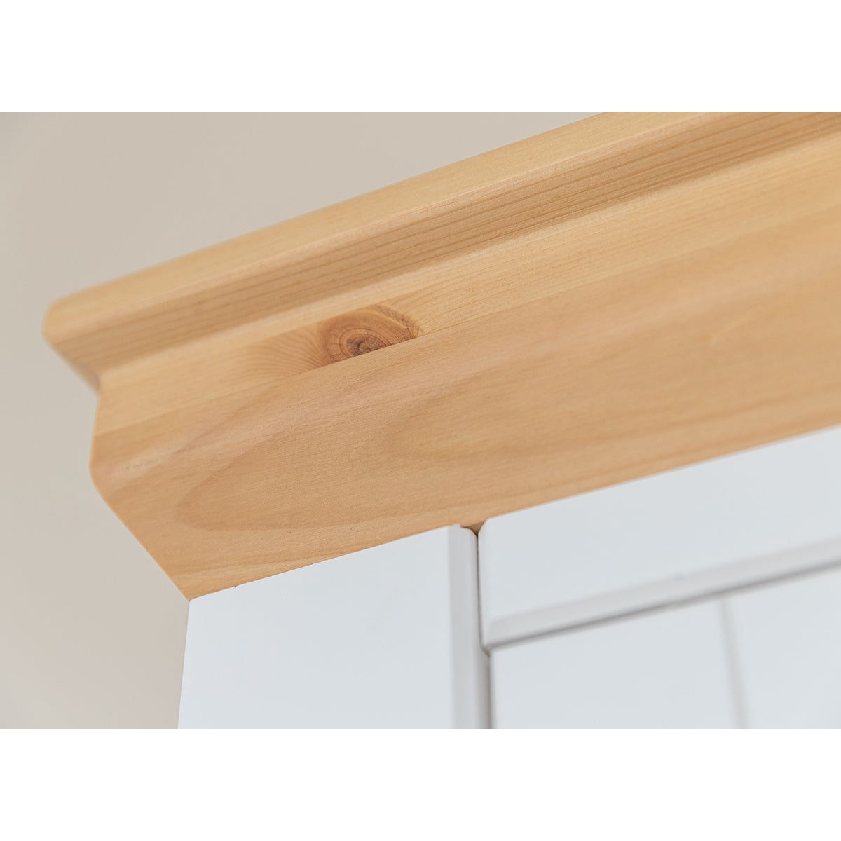 Milano Elite Massivholz Kiefer Lowboard Kommode 2.4 | Farbe Weiß/Kiefer