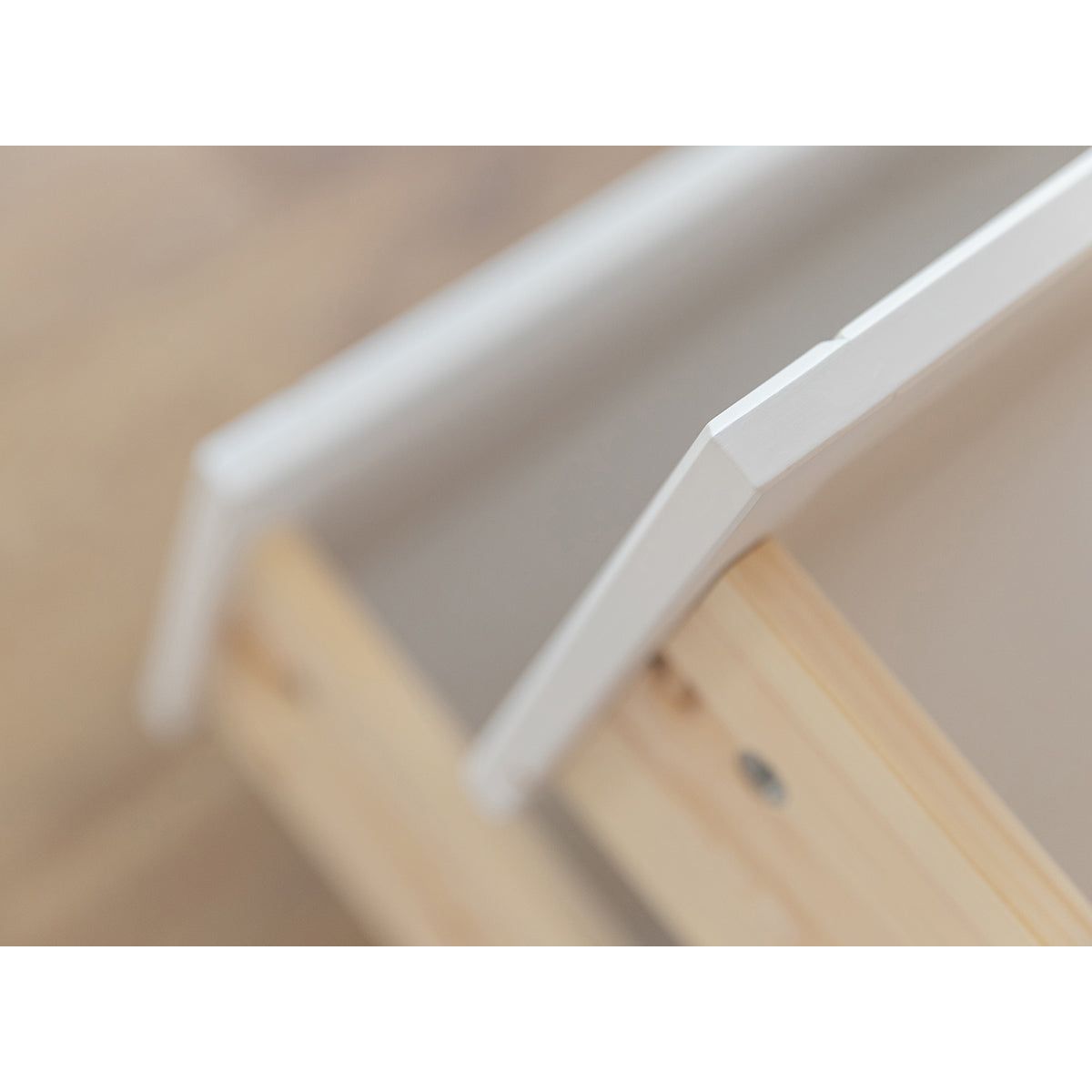 Milano Elite Massivholz Kiefer Schubladen Vitrine 1-Türig | Farbe Weiß/Kiefer