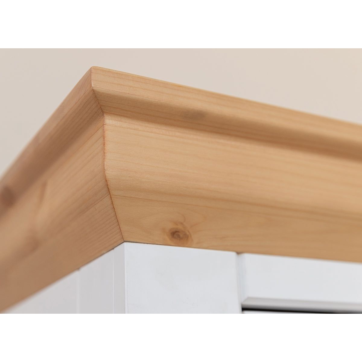 Milano Elite Massivholz Kiefer Lowboard Kommode 2.2 | Farbe Weiß/Kiefer