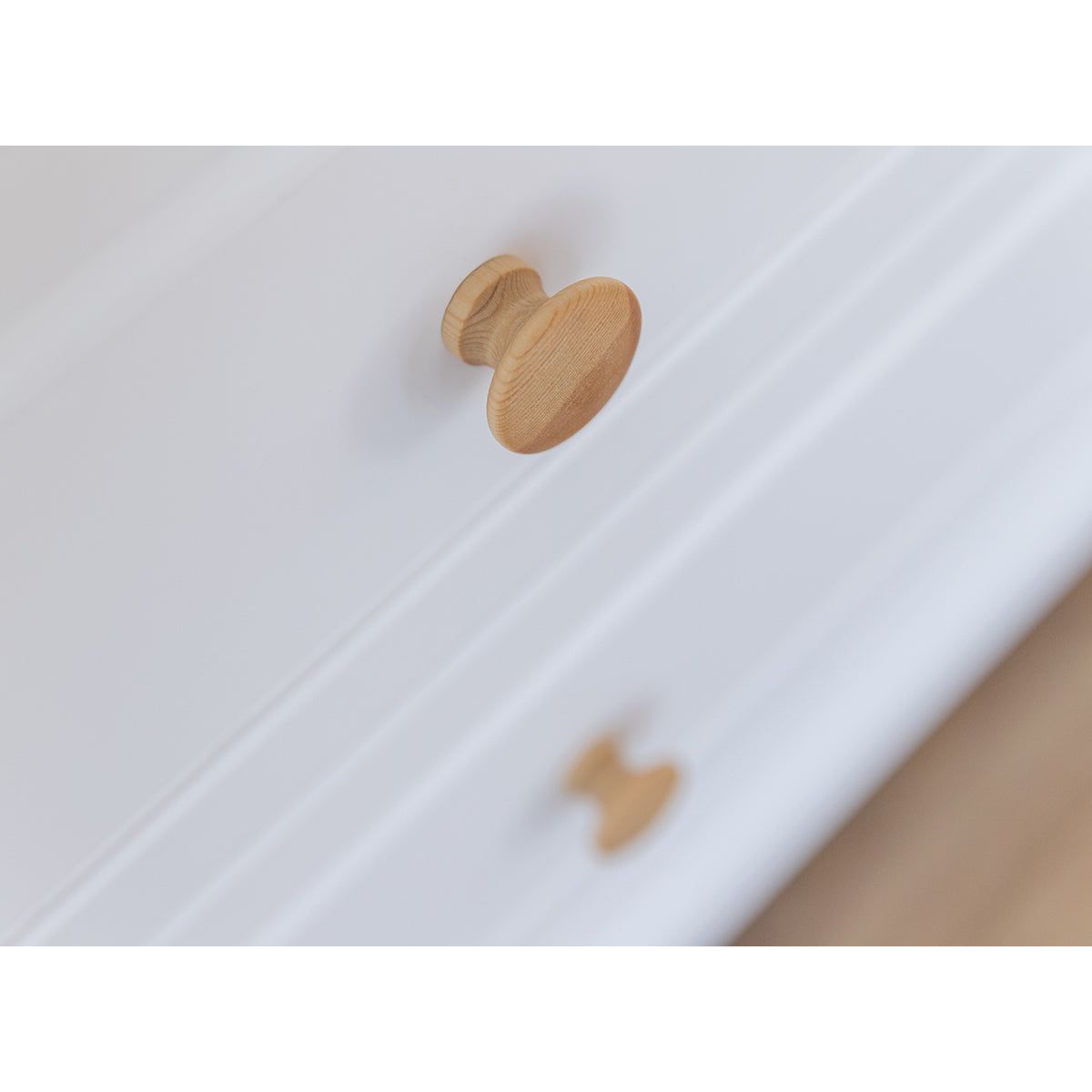 Milano Elite Massivholz Kiefer Lowboard Kommode 2.2 | Farbe Weiß/Kiefer