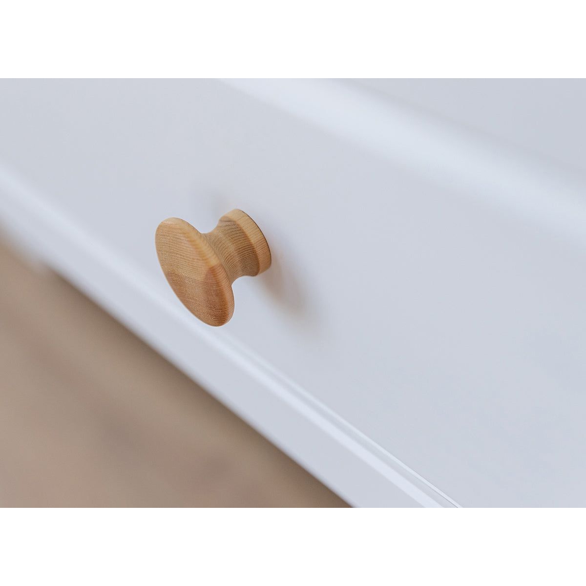 Milano Elite Massivholz Kiefer Lowboard Kommode 2.2 | Farbe Weiß/Kiefer