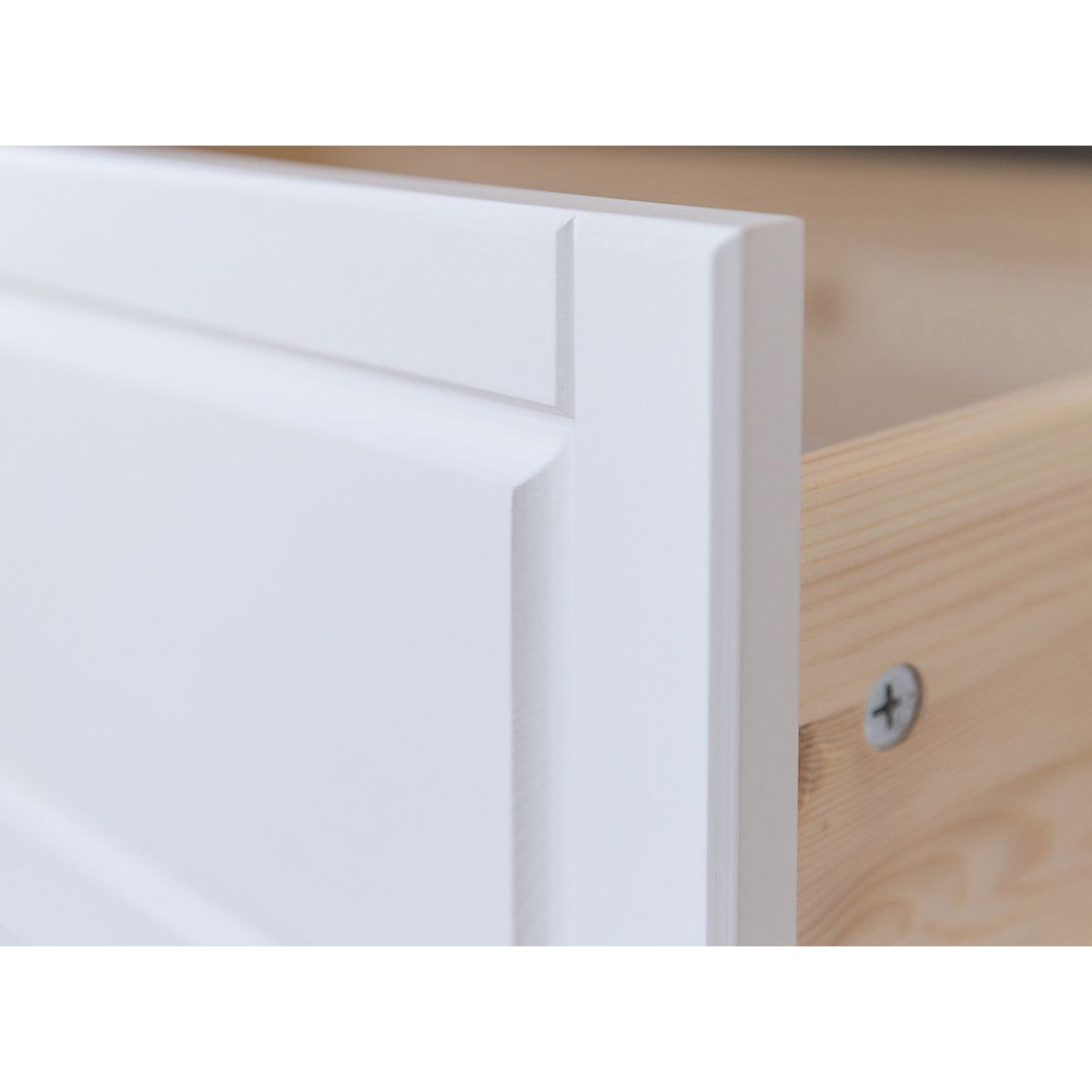 Milano Elite Massivholz Kiefer Vitrine 2D | Farbe Weiß/Kiefer