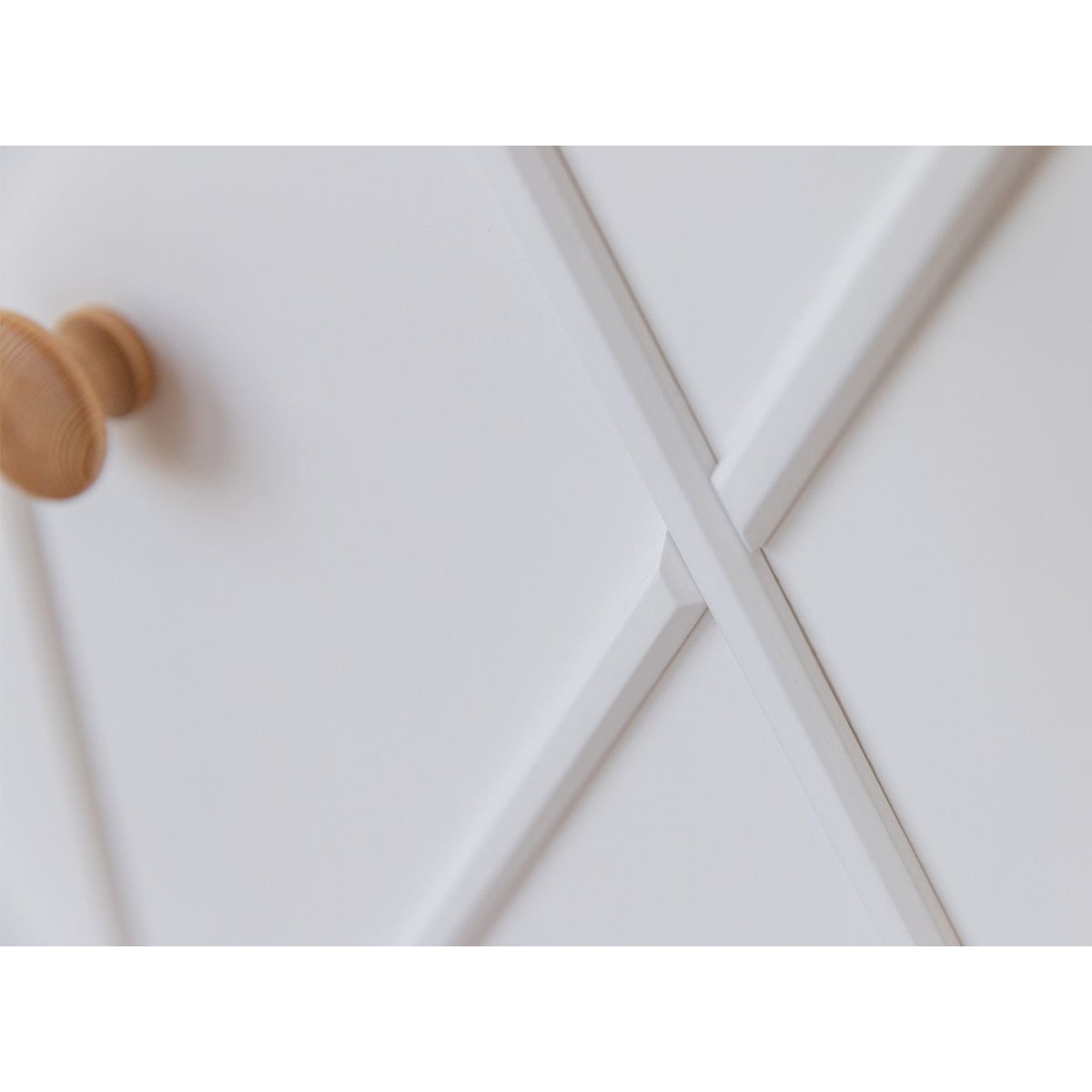 Milano Elite Massivholz Kiefer Lowboard Kommode 2.2 | Farbe Weiß/Kiefer