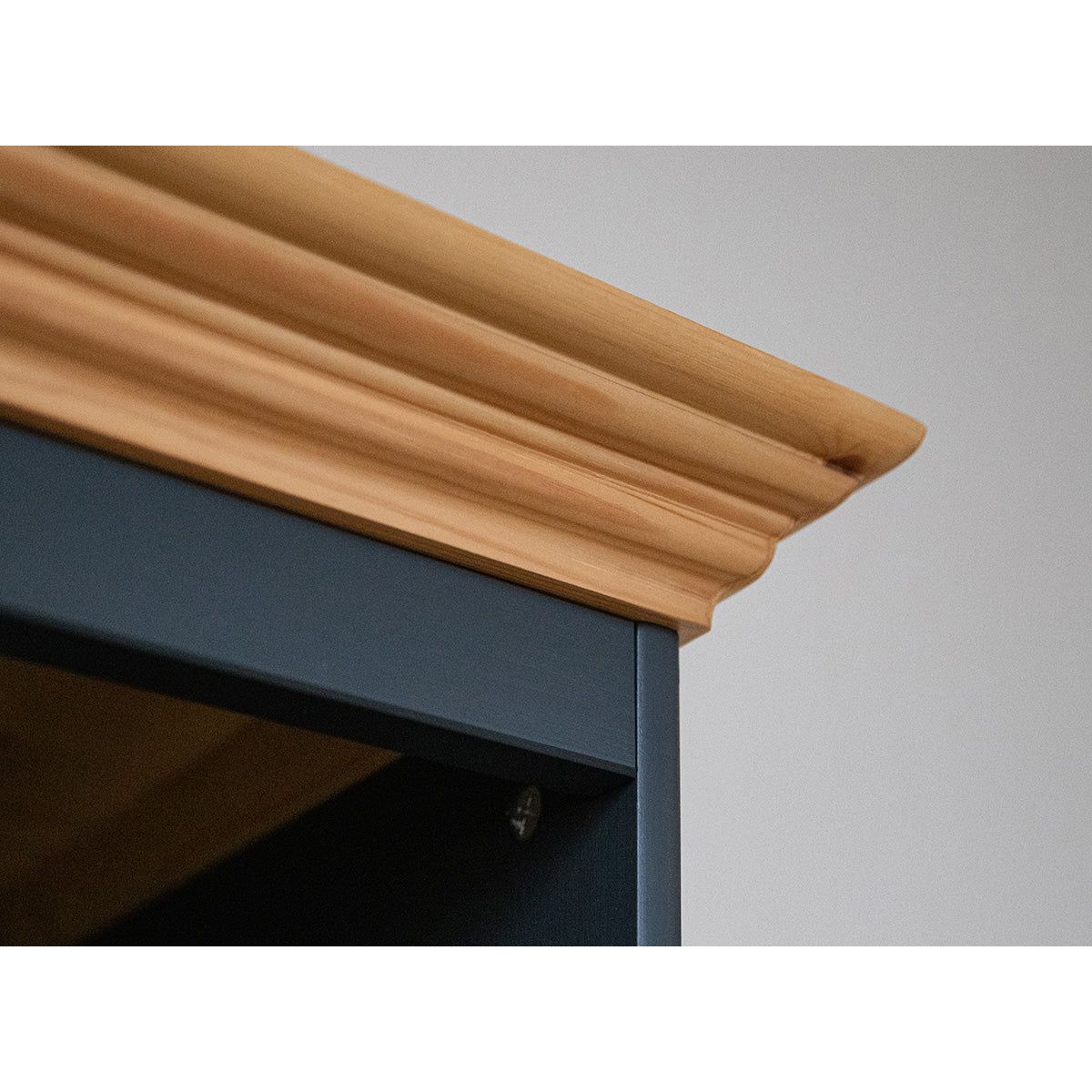 Bologna Elegante Massivholz Kiefer große TV-Schrank Kommode | Farbe Graphit - Kiefer